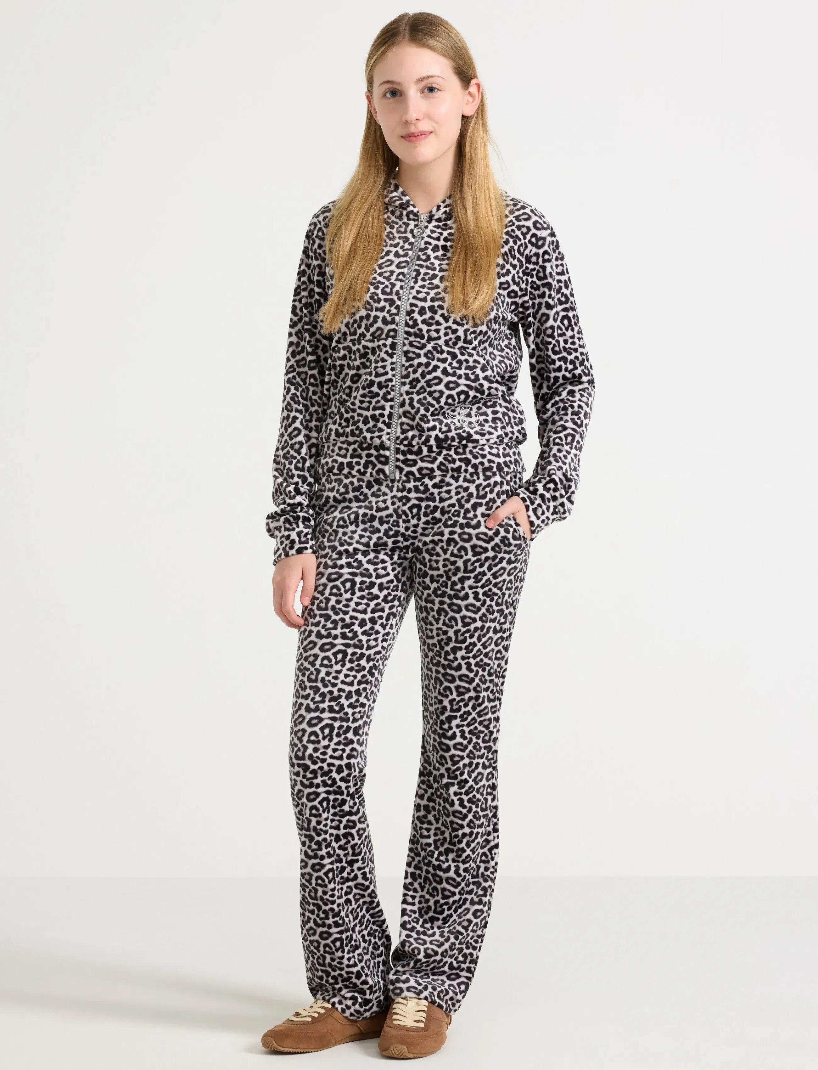 Lindex trousers velour - Sporta bikses - GREY / multi