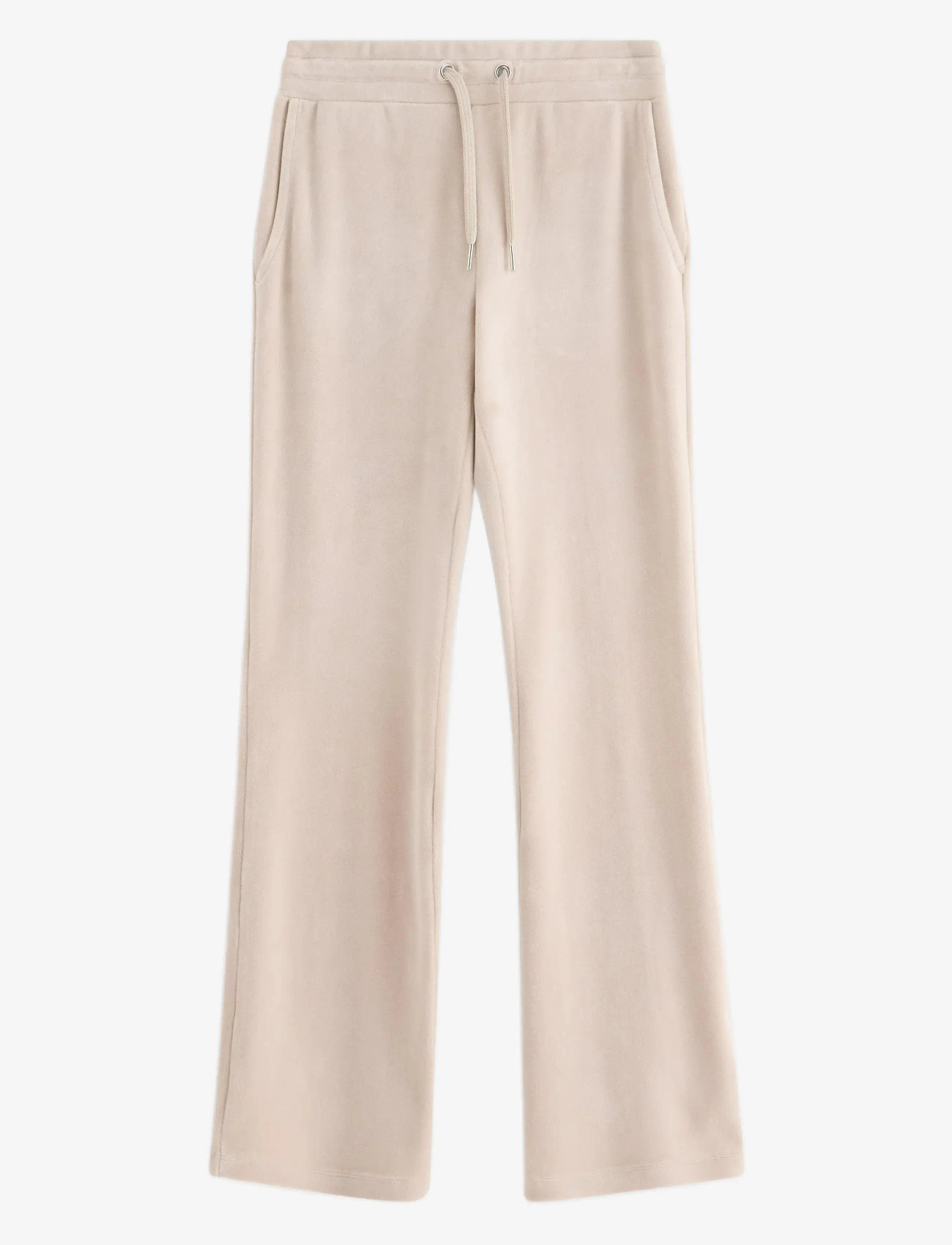 Lindex - trousers velour - mjukisbyxor - light grey - 1
