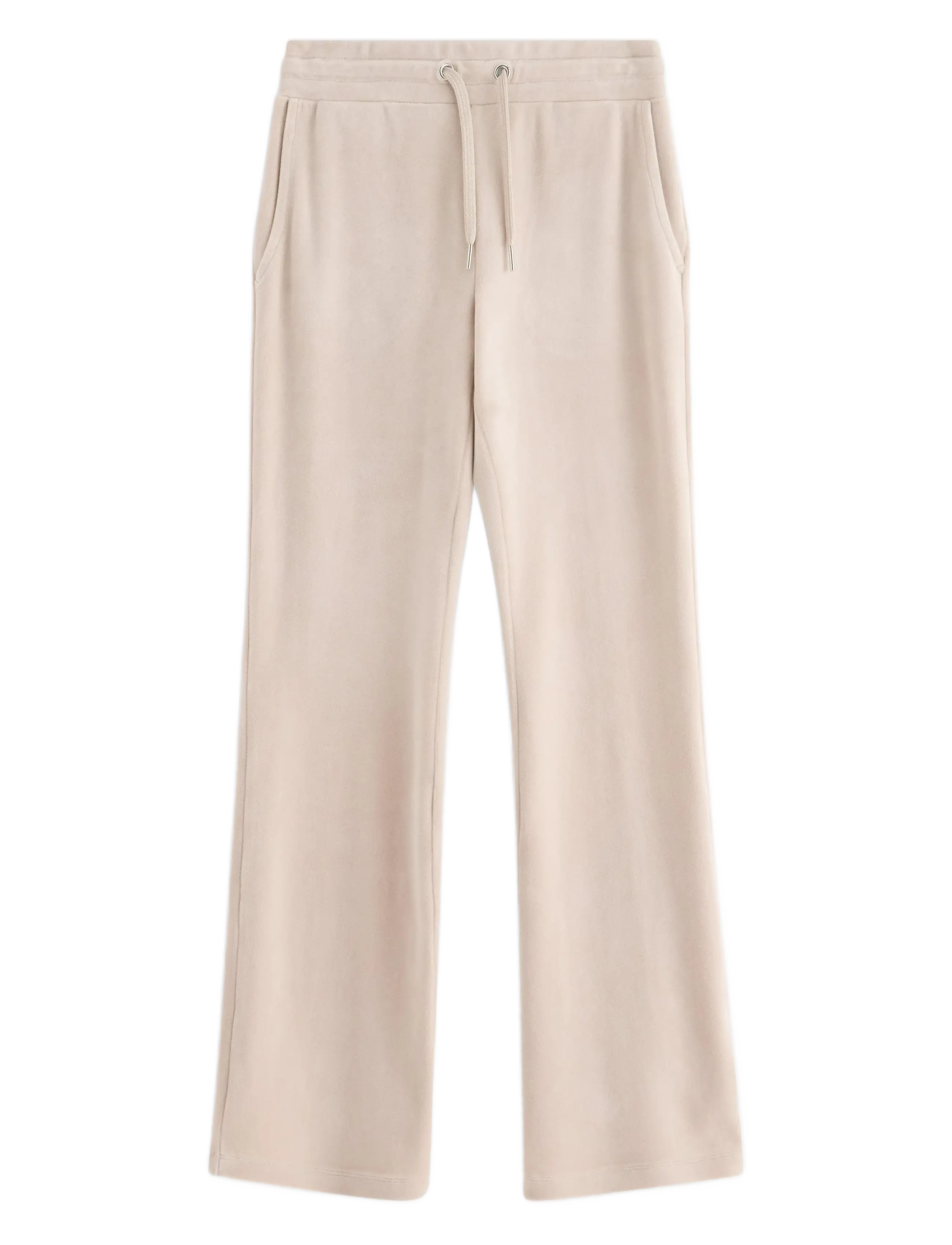 Lindex Utsvängda byxor i velour - Mjukisbyxor - LIGHT GREY / cream