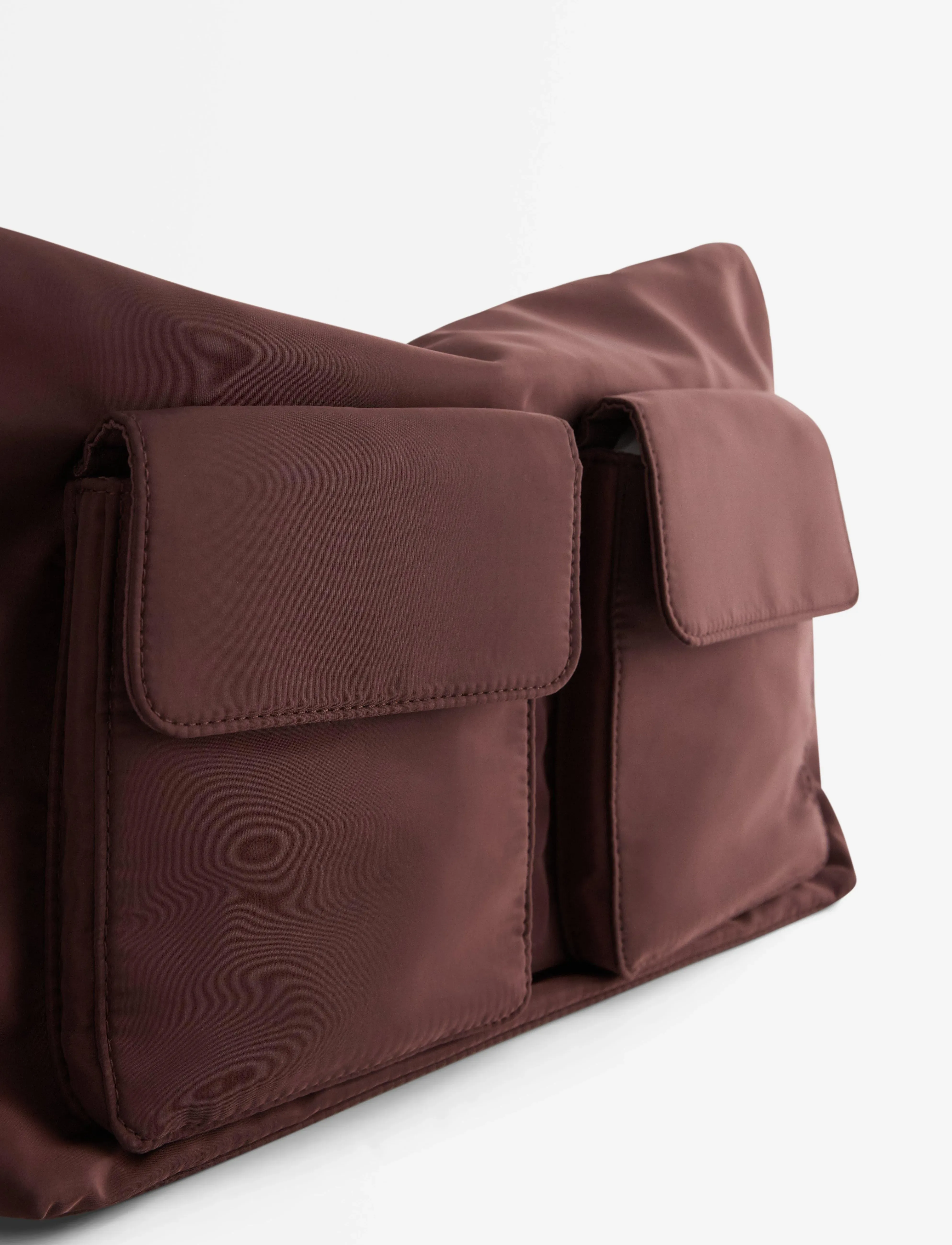 Lindex - Bag v shape w pockets - festtøj til outletpriser - dark brown - 2