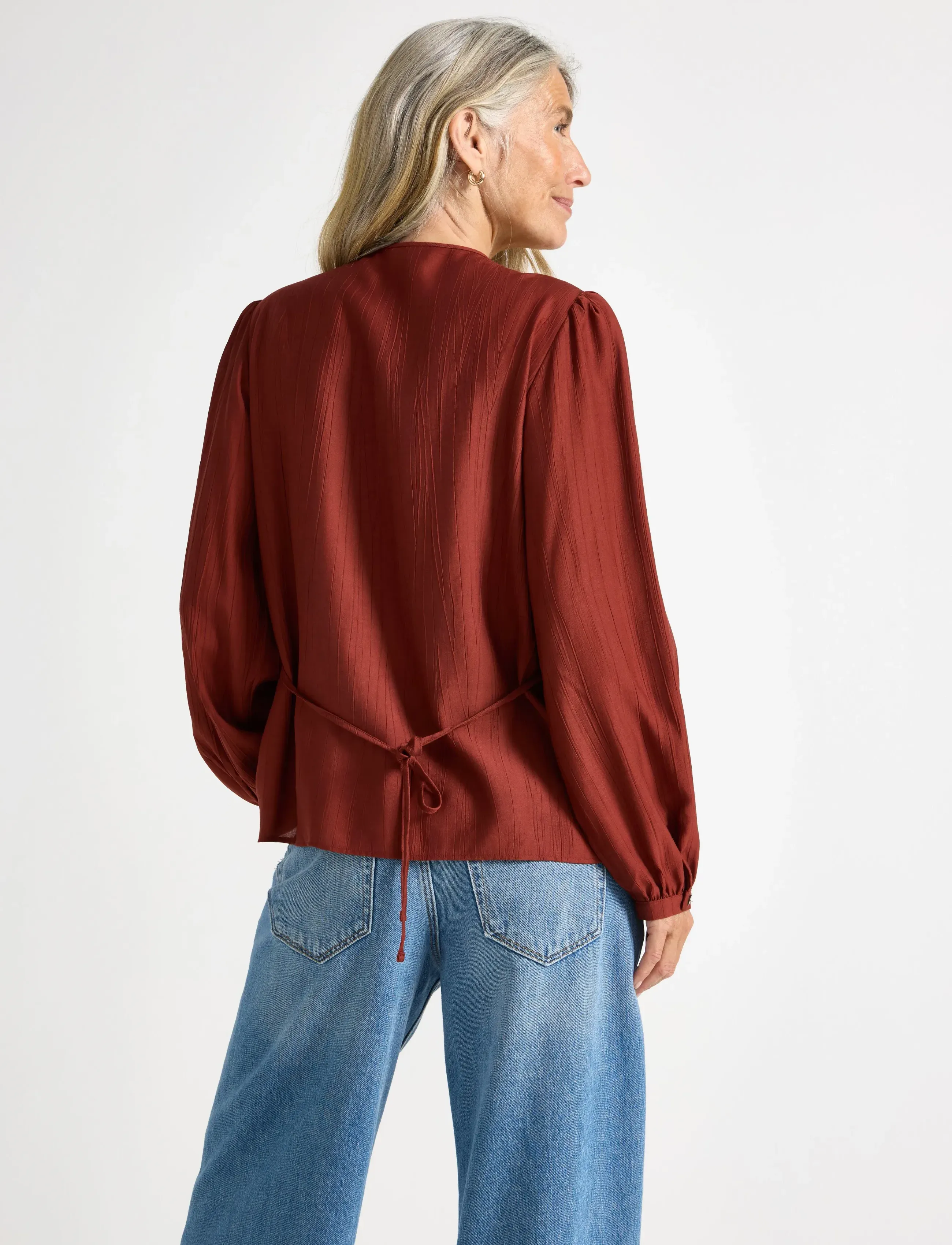 Lindex - Blouse Louise - blouses met lange mouwen - dark dusty red - 3