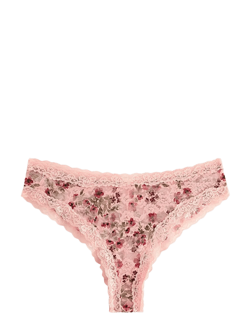 Lindex - Brazilian truse i blonde - light pink - 1