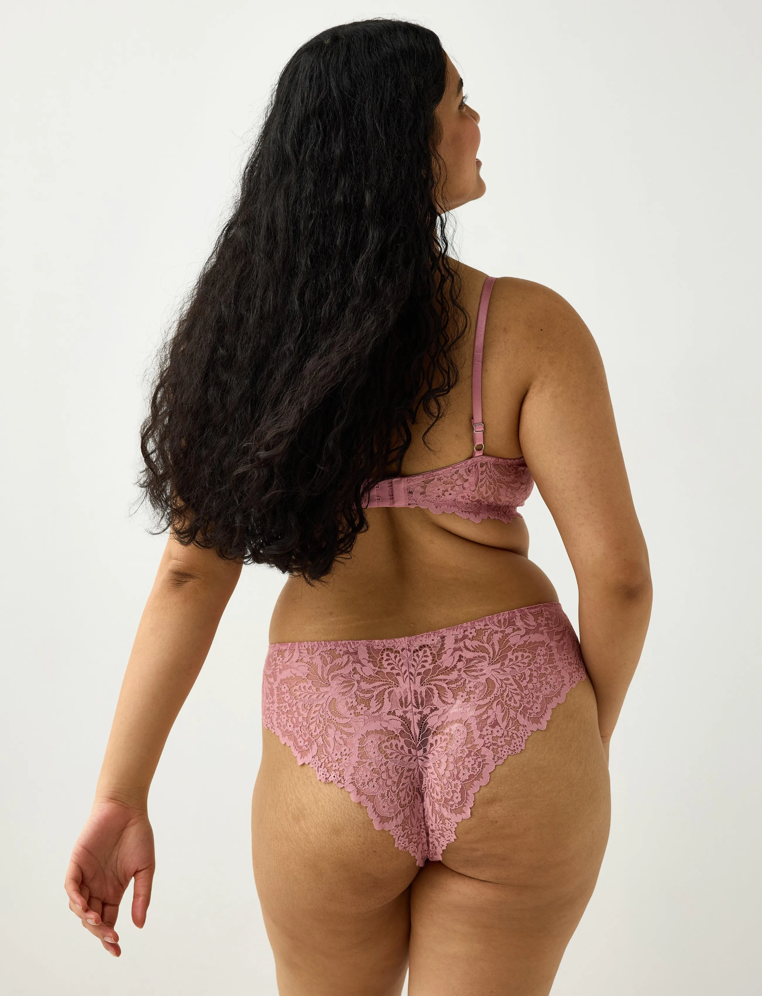 Lindex - Brazilian briefs - brazilian trosor - dark dusty pink - 3