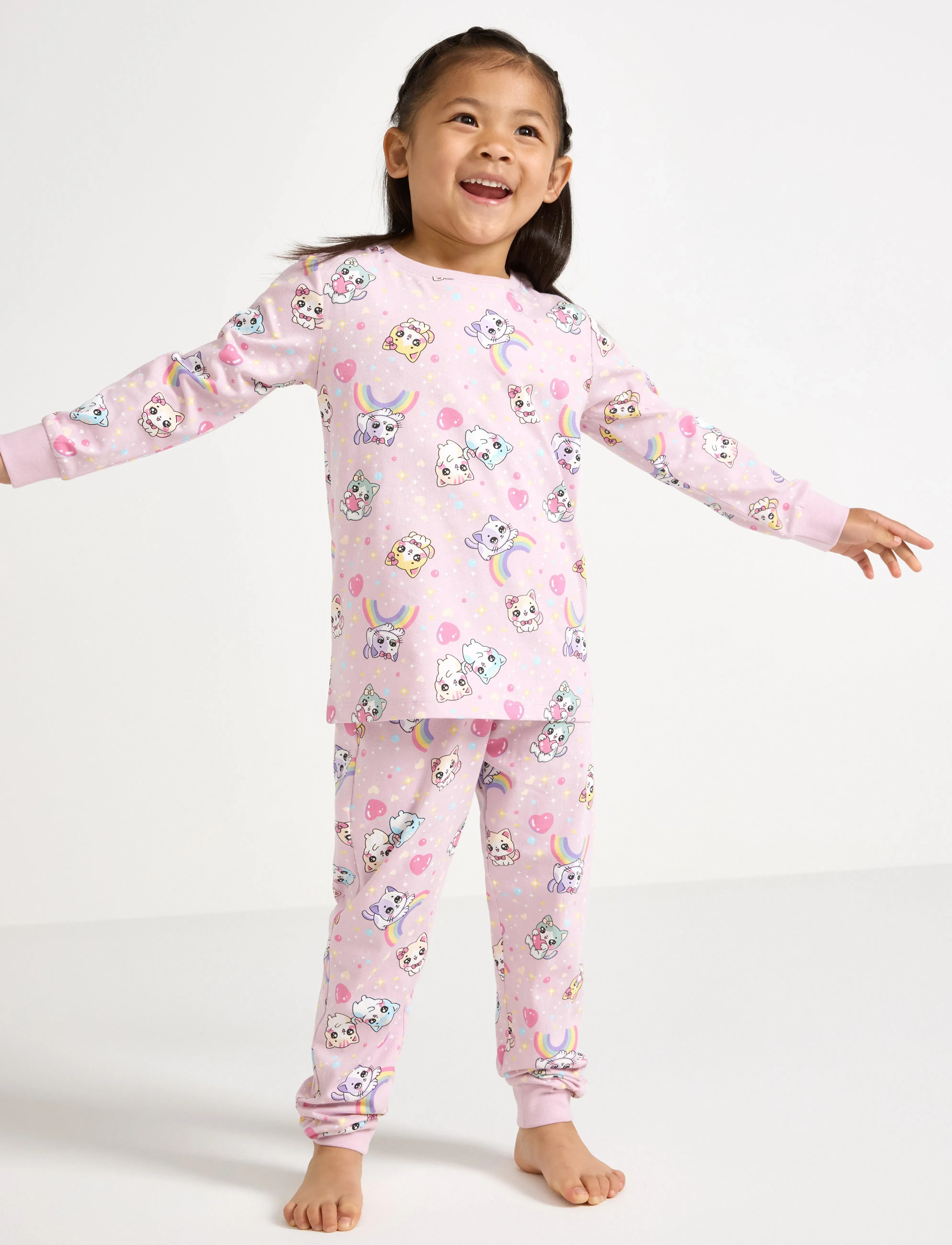 Lindex Pyjama Set, 92, Pink, Pyjamas > Pyjamas-Sæt, Børn