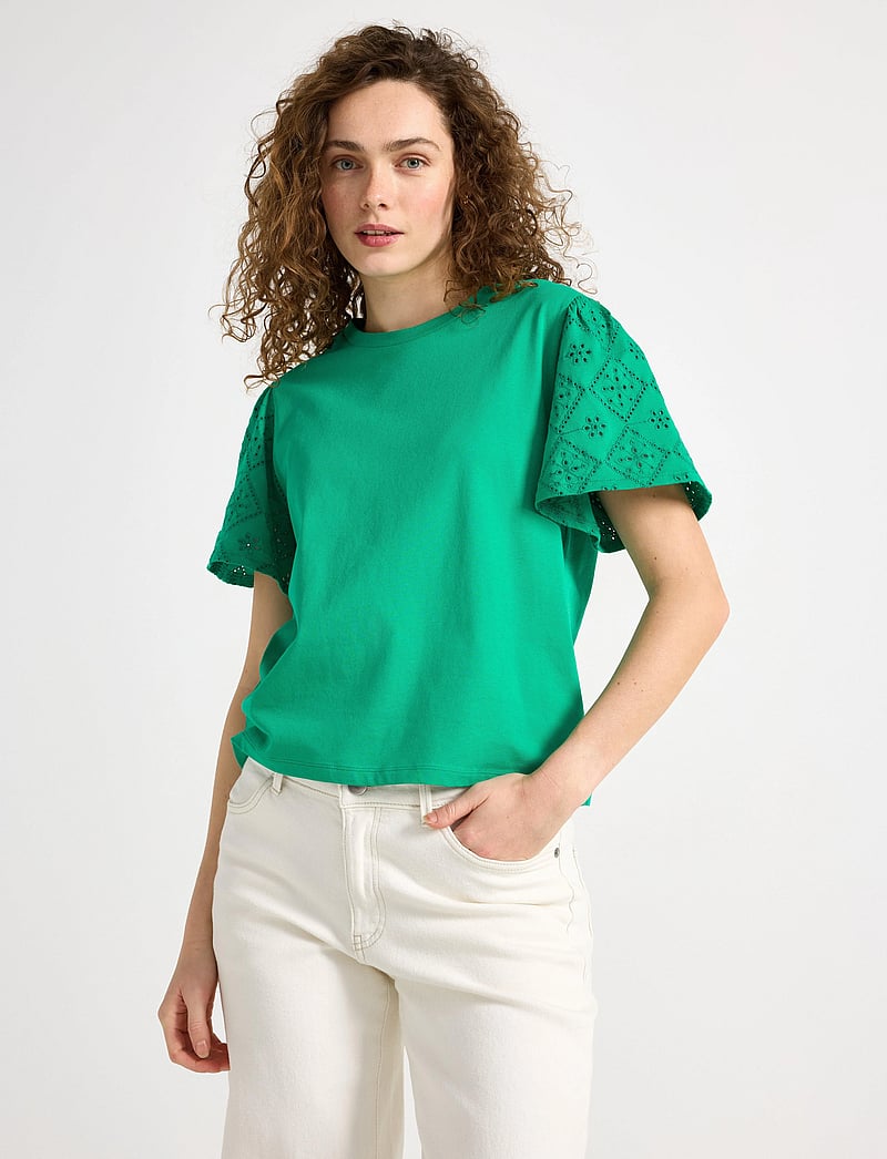 Lindex - Top Sonia - t-shirts - green - 0