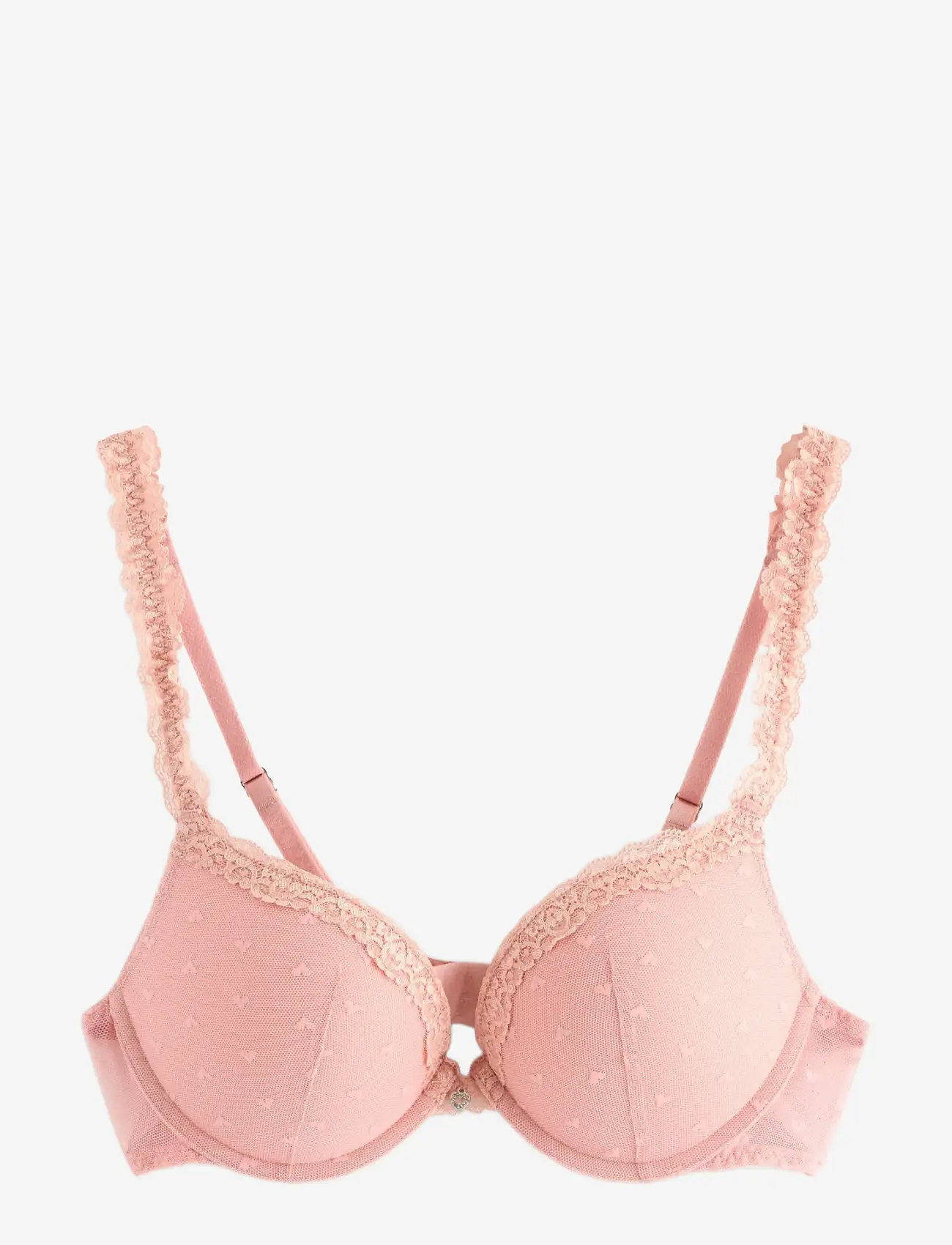 Lindex - ella m - Malva push-up bh med blonder - push up bras - light pink - 1