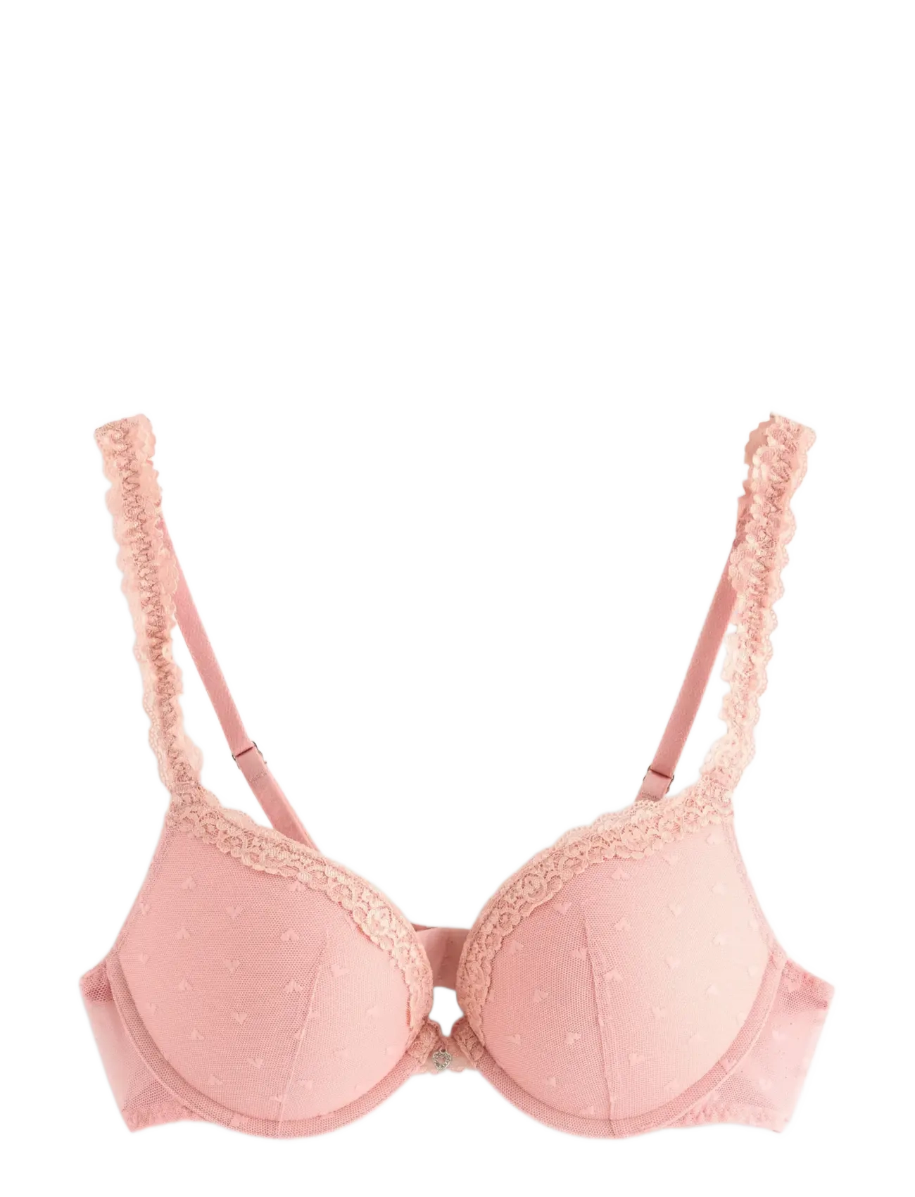 Lindex ella m - Malva push-up bh med blonder - Unterwäsche - LIGHT PINK / pink/rose