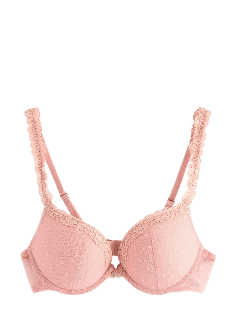 Lindex - ella m - Malva push-up bh med blonder - push up bras - light pink - 1