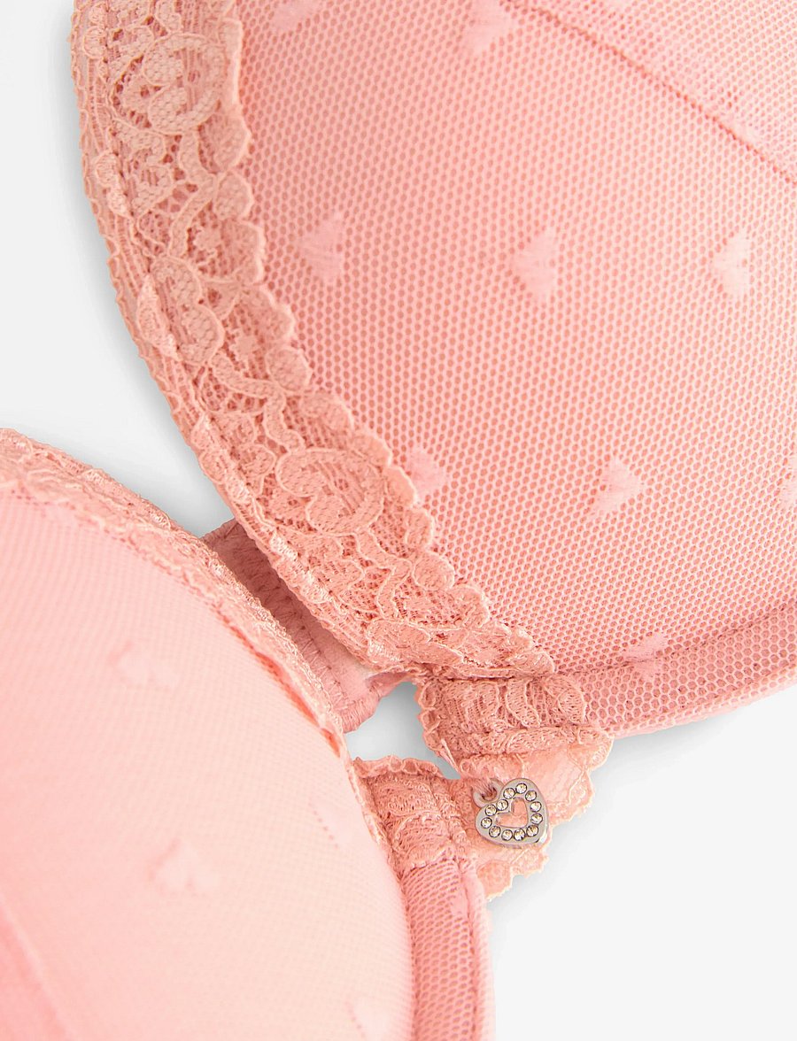 Lindex - ella m - Malva push-up bh med blonder - push-up bh's - light pink - 5