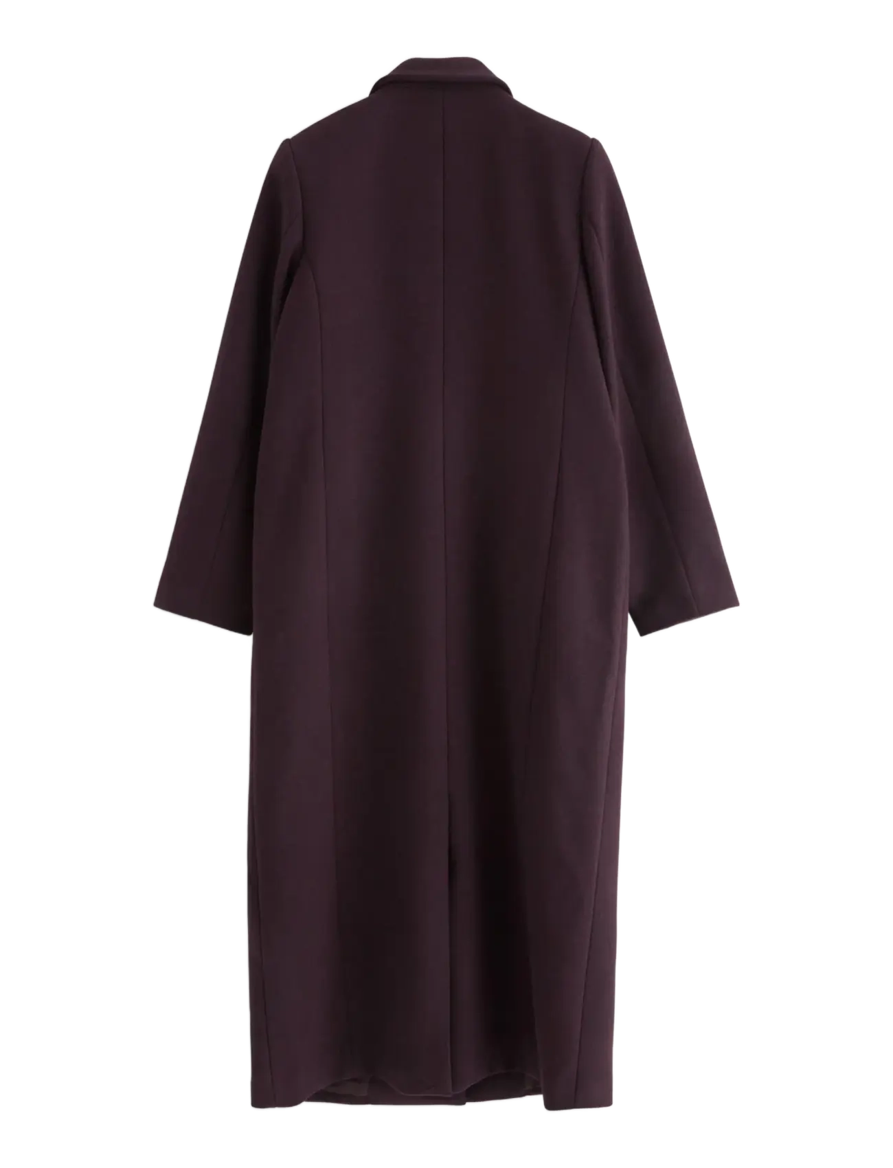 Lindex - Coat in wool blend - dark dusty red - 2