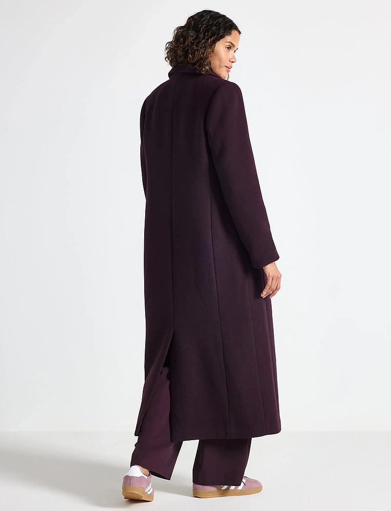 Lindex - Coat in wool blend - ullkappor - dark dusty red - 3