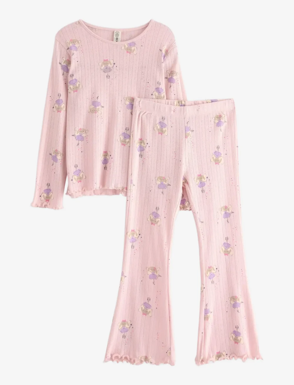 Lindex - Pyjamas Pointelle flare - pyjama-sets - light pink - 1