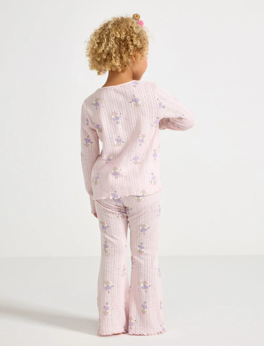 Lindex - Pyjamas Pointelle flare - pyjama-sets - light pink - 3