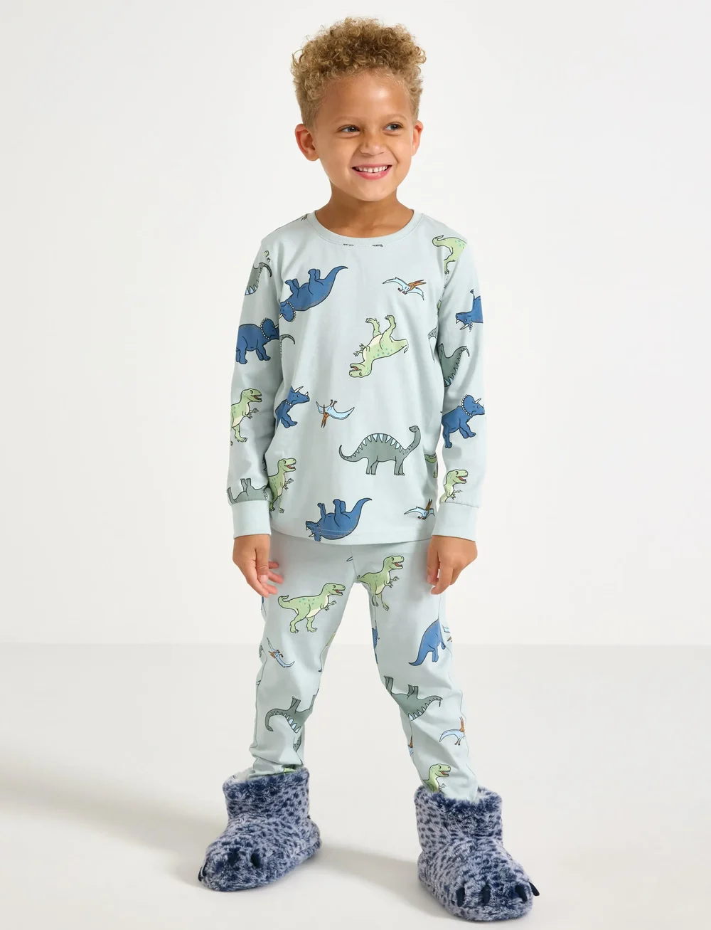 Lindex - Pyjamas fire trucks Working v - pyjamasets - light aqua - 0