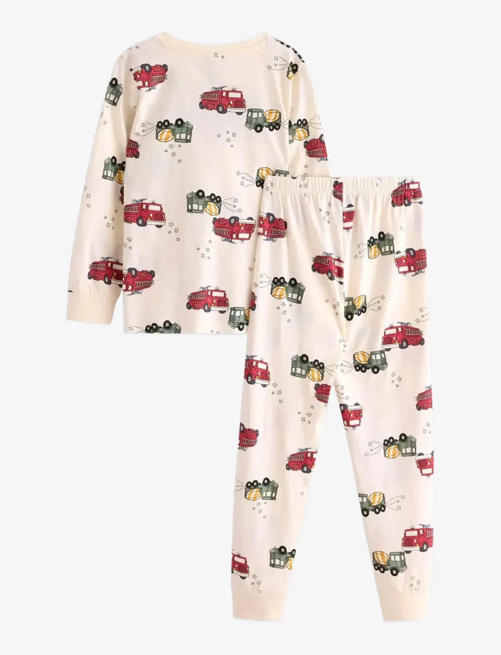 Lindex - Pyjamas fire trucks Working v - pyjama-sets - white - 2