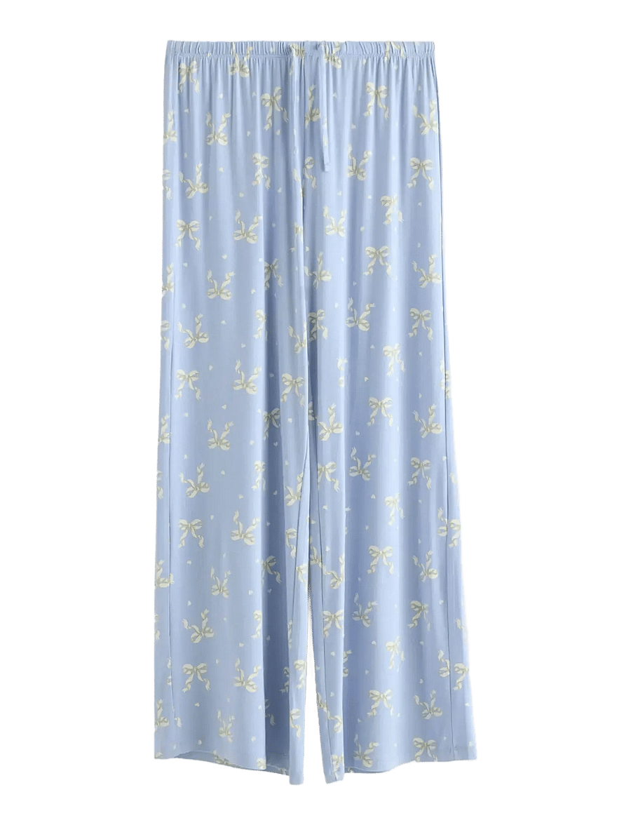 Lindex - Trousers pyjama wide - schlafanzüge - light blue - 1