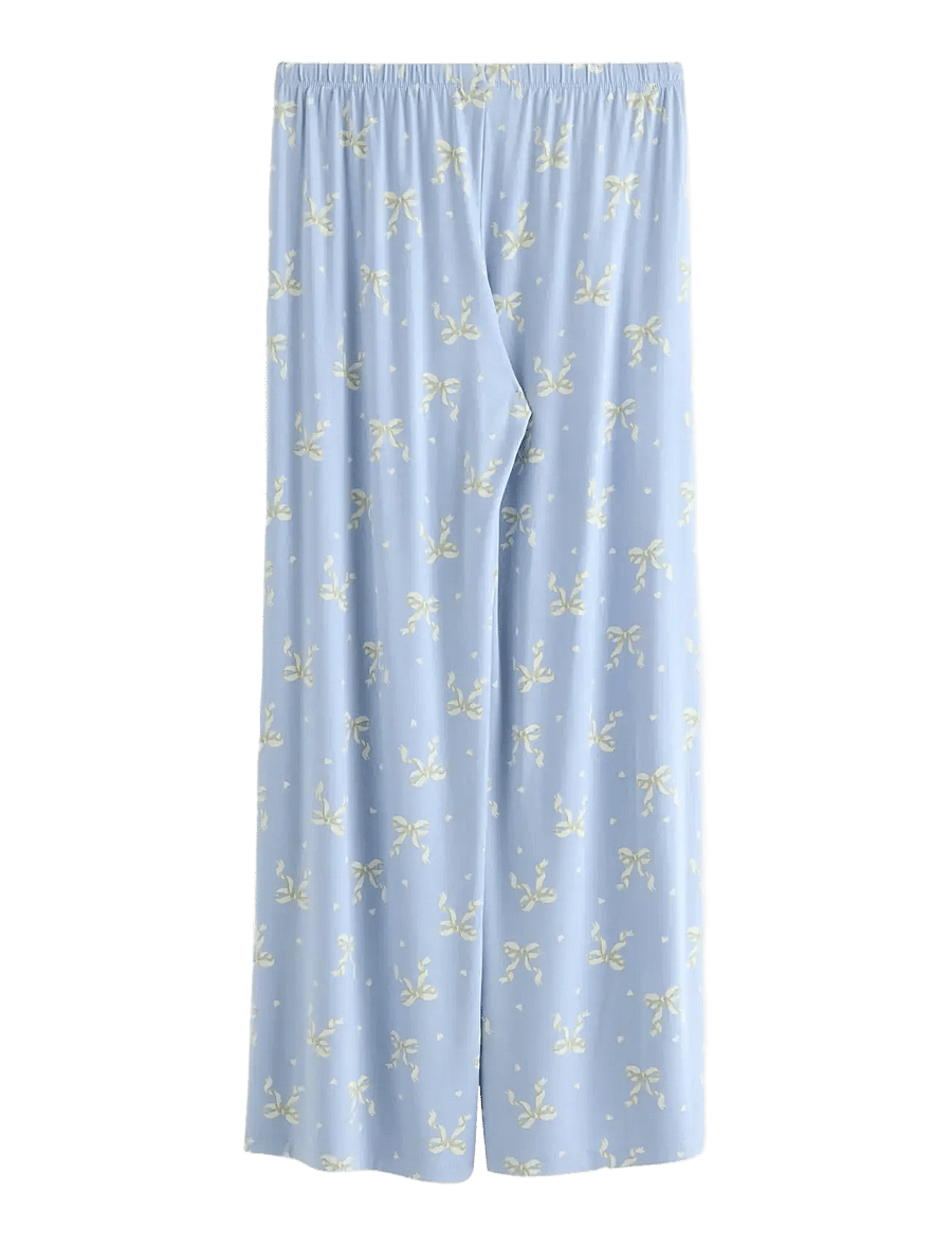 Lindex - Trousers pyjama wide - schlafanzüge - light blue - 2