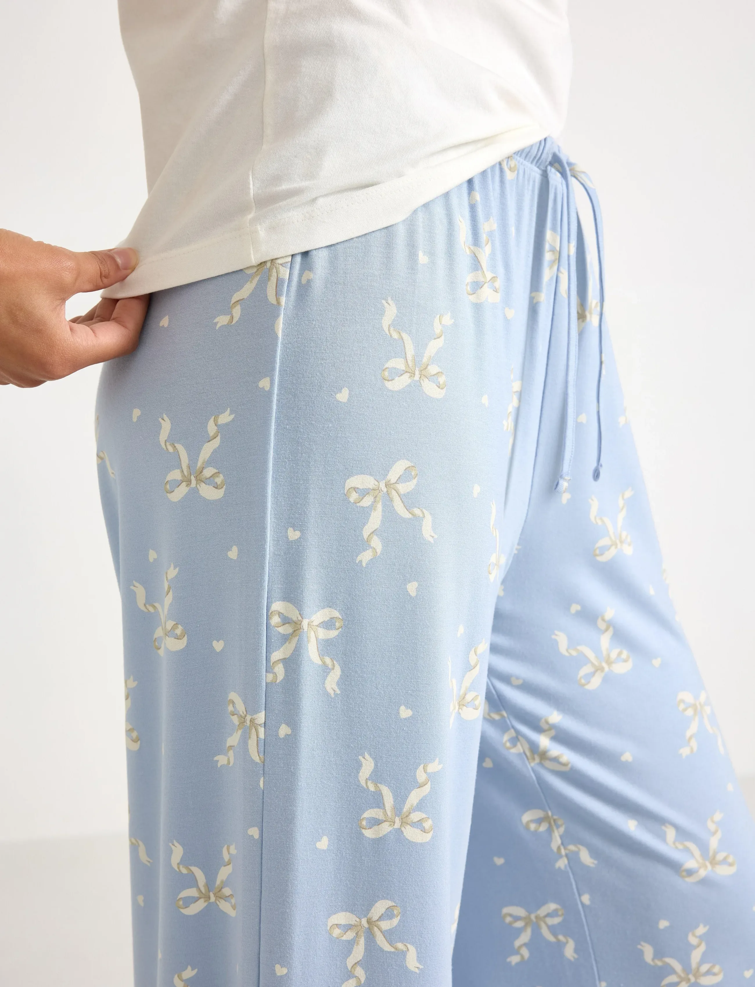 Lindex - Trousers pyjama wide - pyjamas - light blue - 4