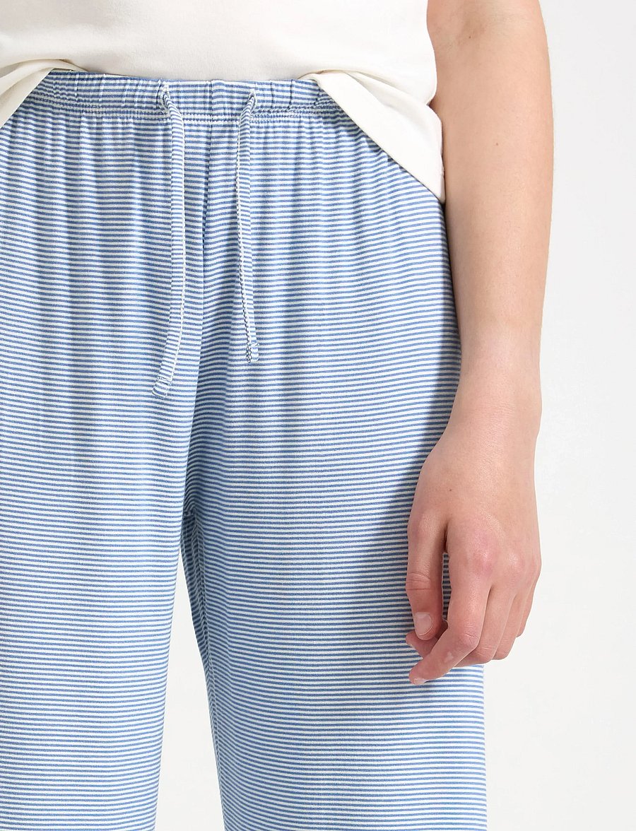 Lindex - Trousers pyjama wide - pyjamas - light dusty blue - 4