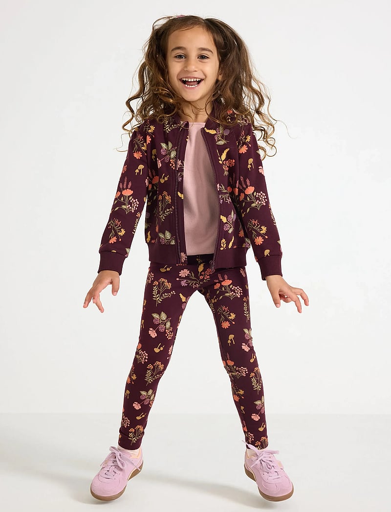 Lindex - Leggings br AOP meadow - leggings - dark lilac - 0