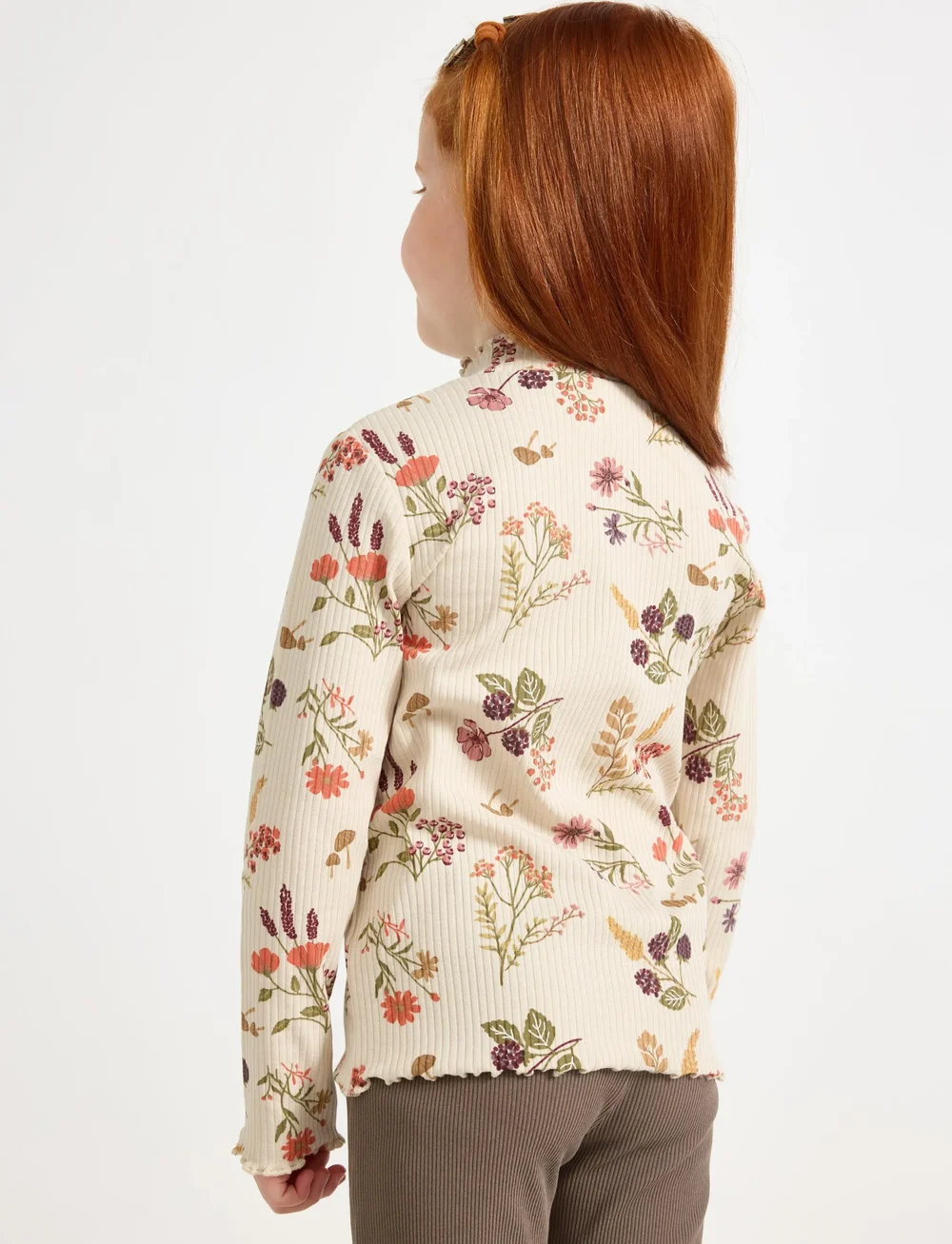 Lindex - Top turtleneck wide rib and AO - langärmelig - light beige - 3