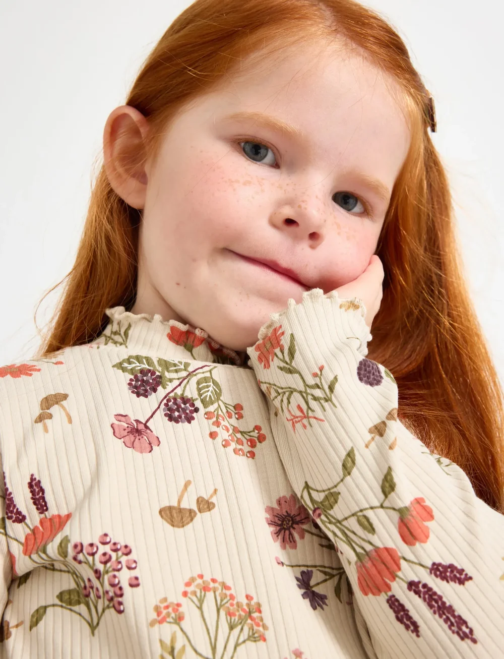 Lindex - Top turtleneck wide rib and AO - långärmade t-shirts - light beige - 4