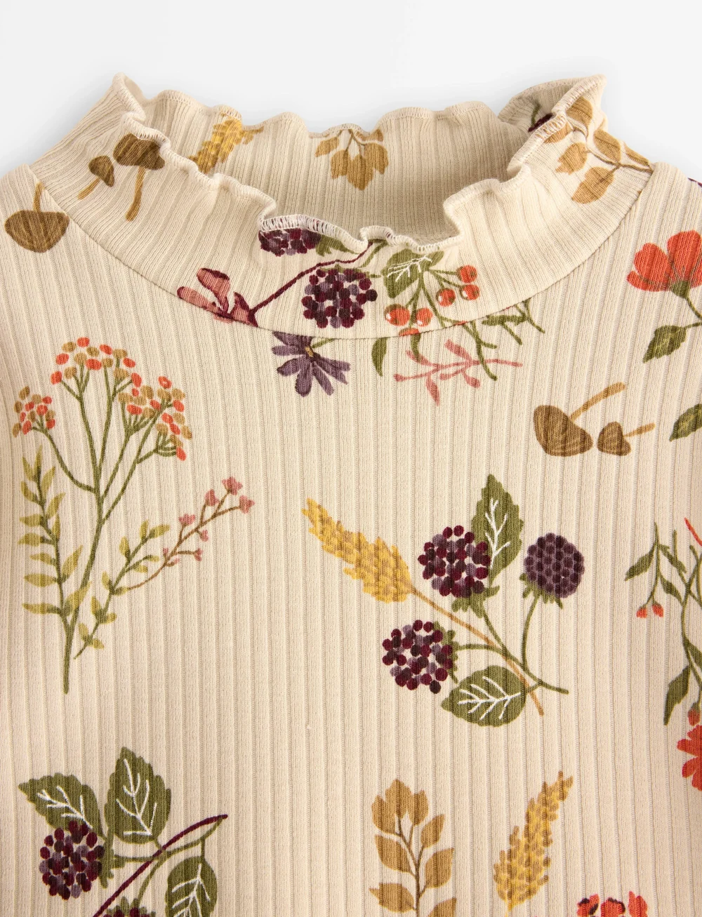 Lindex - Top turtleneck wide rib and AO - langärmelig - light beige - 5