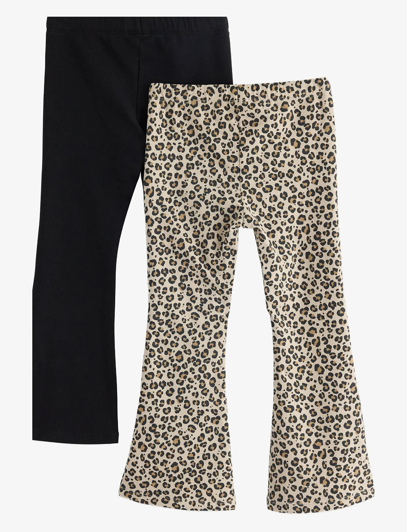 Lindex - Leggings flare br inside 2 pa - leggings - black - 1