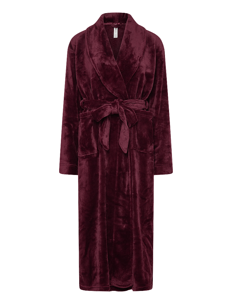 Lindex - Robe Coral Fleece - hommikumantlid - dark dusty red - 0