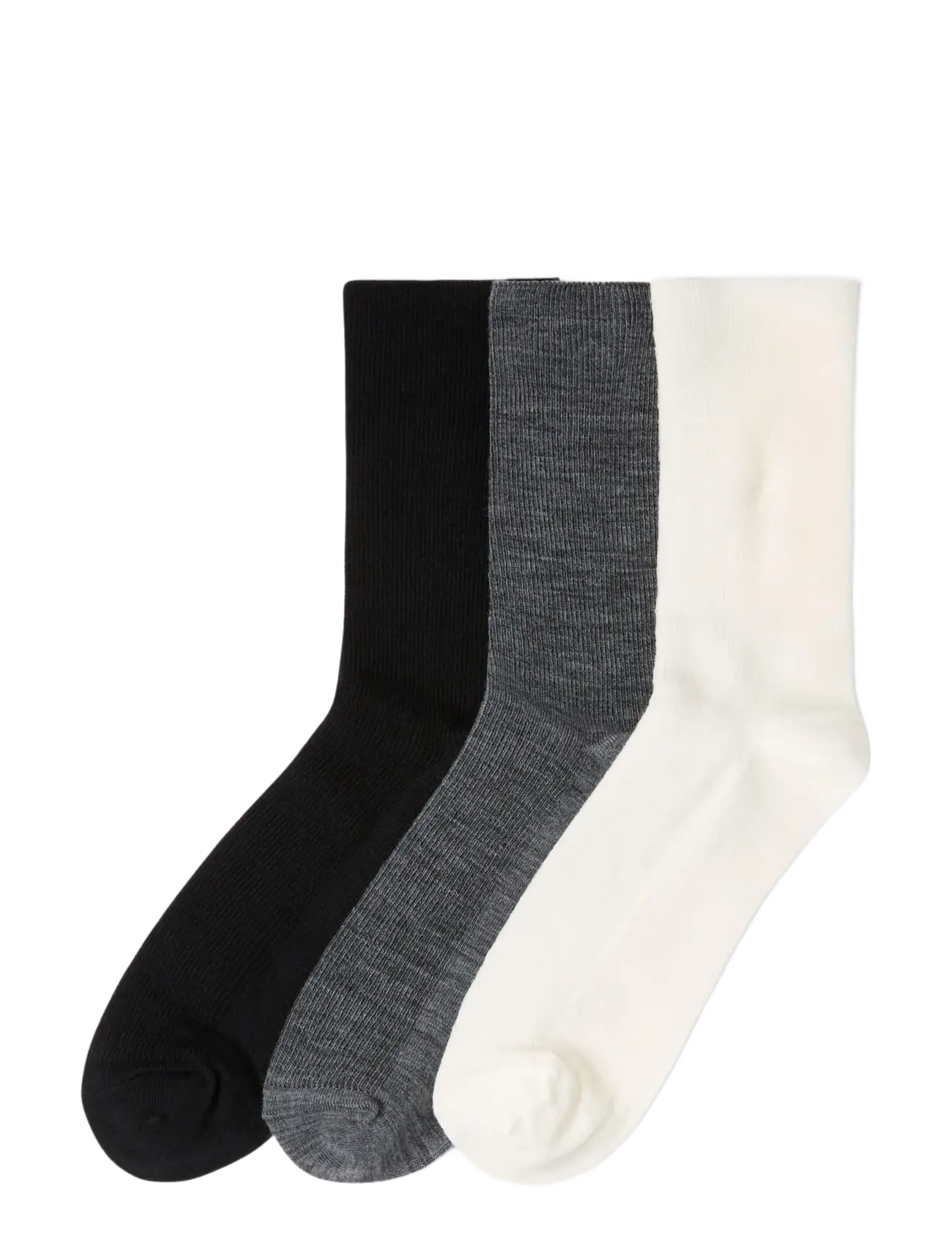 Lindex Sock 3 p wool rib - Bequeme Looks - BLACK / multi