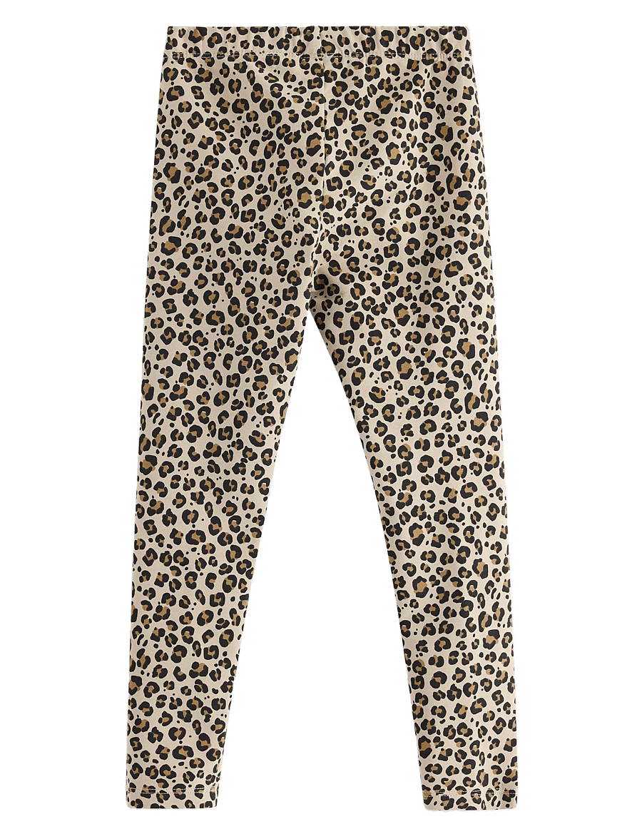 Lindex - Leggings br leo AOP - leggings - beige - 2