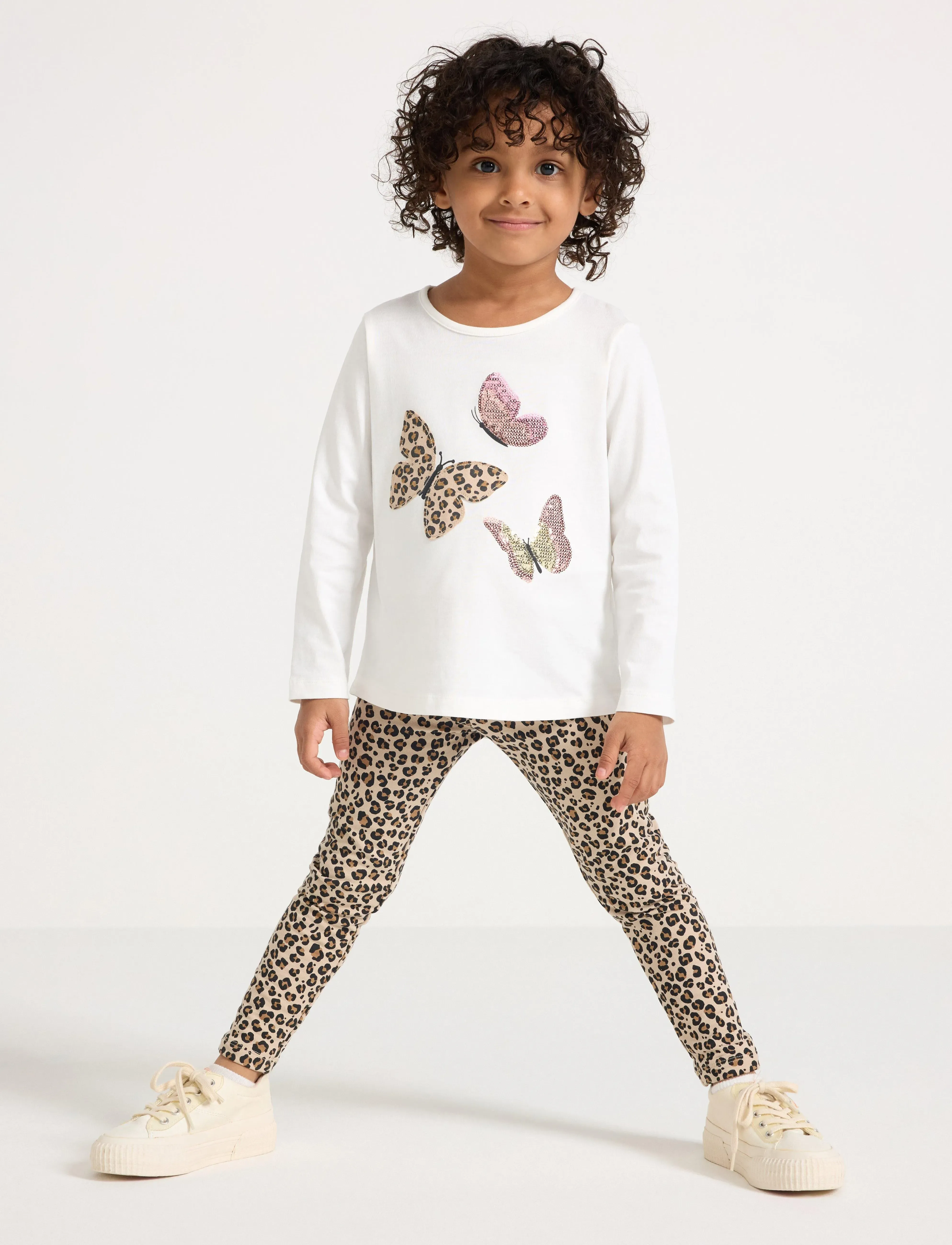 Lindex Leggings br leo AOP - Underdele - BEIGE / beige