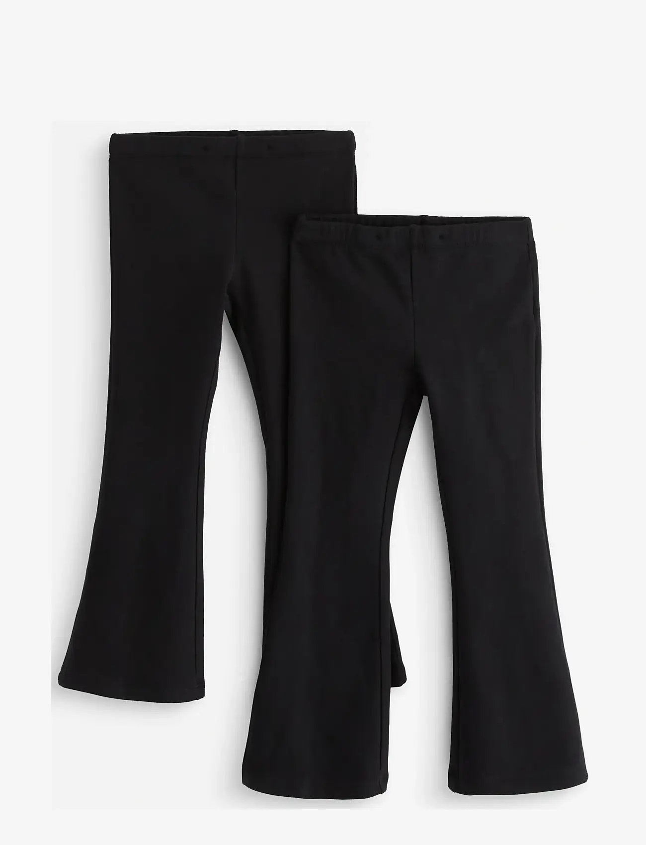 Lindex - 2-pack flared leggings with brushed inside - leggings - black - 0