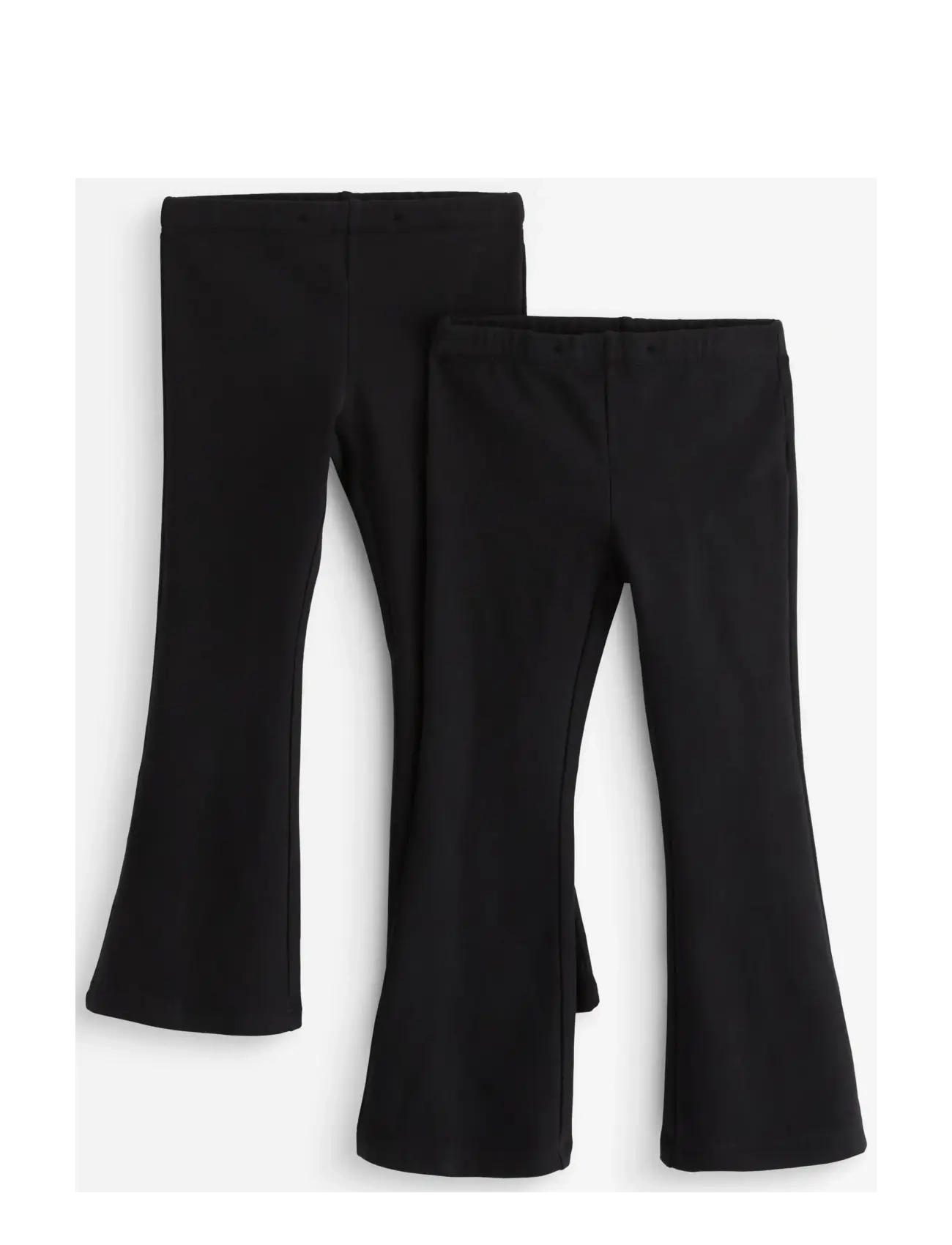 Lindex Leggings flare brushed inside - Lapsed 98–134 - BLACK / black