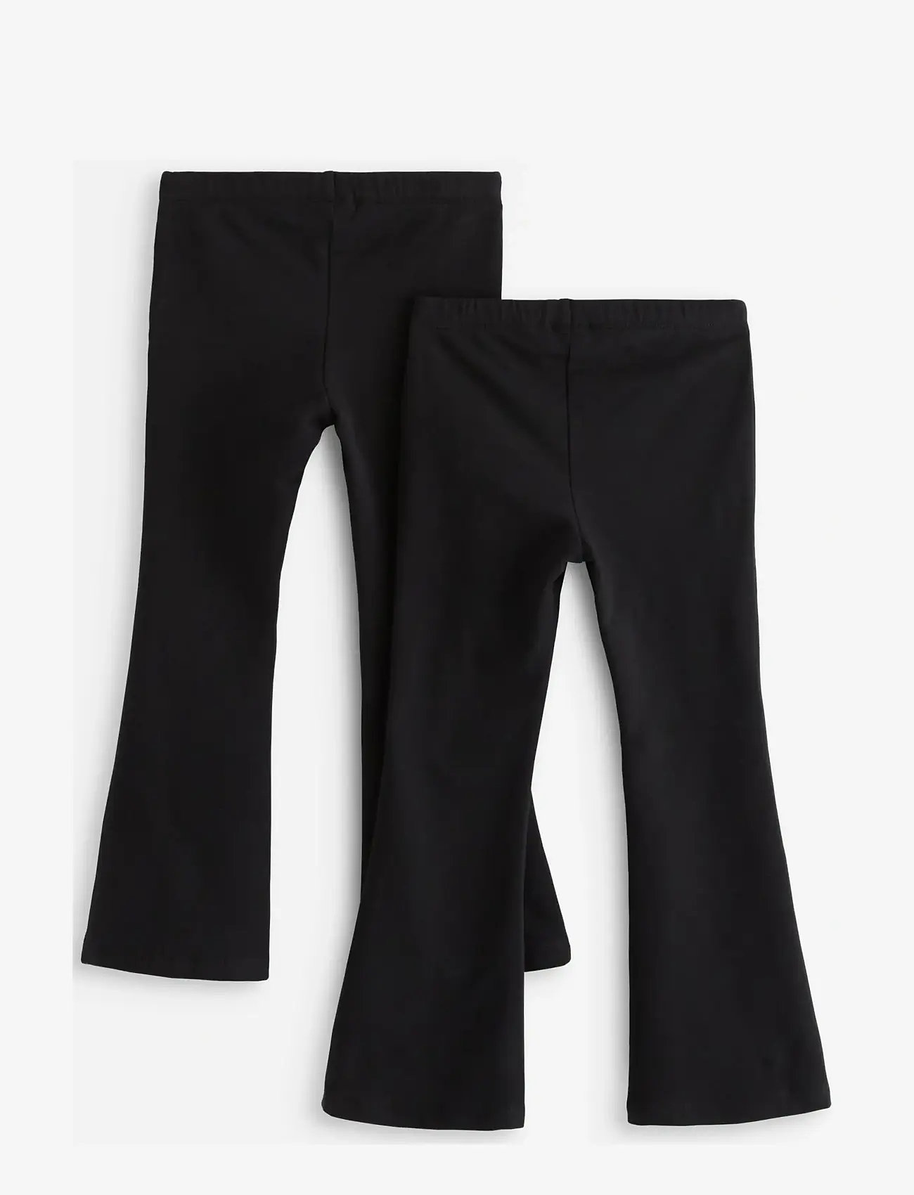Lindex - 2-pack flared leggings with brushed inside - leggings - black - 1