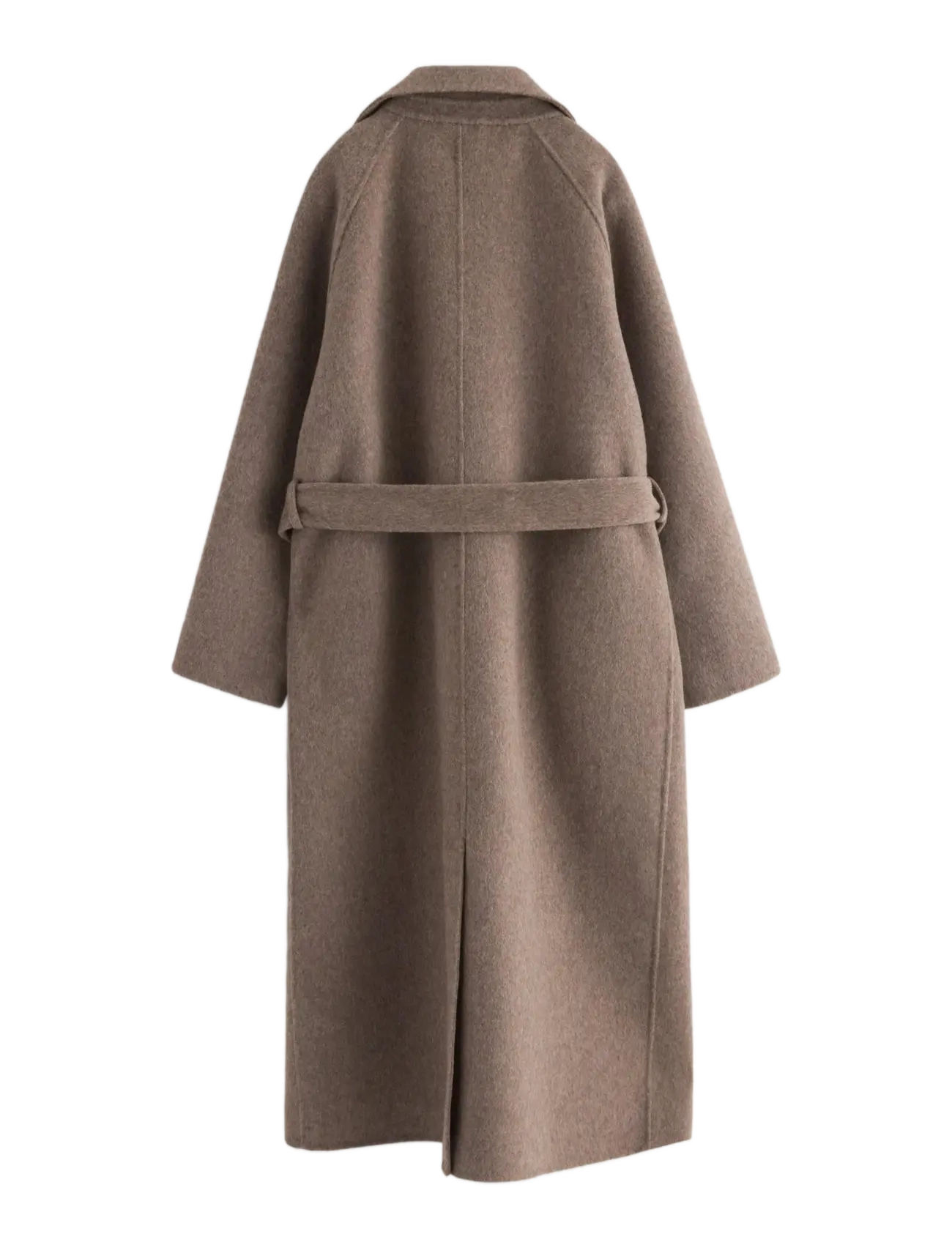 Lindex - Kåpe i ullblanding - brown melange - 2