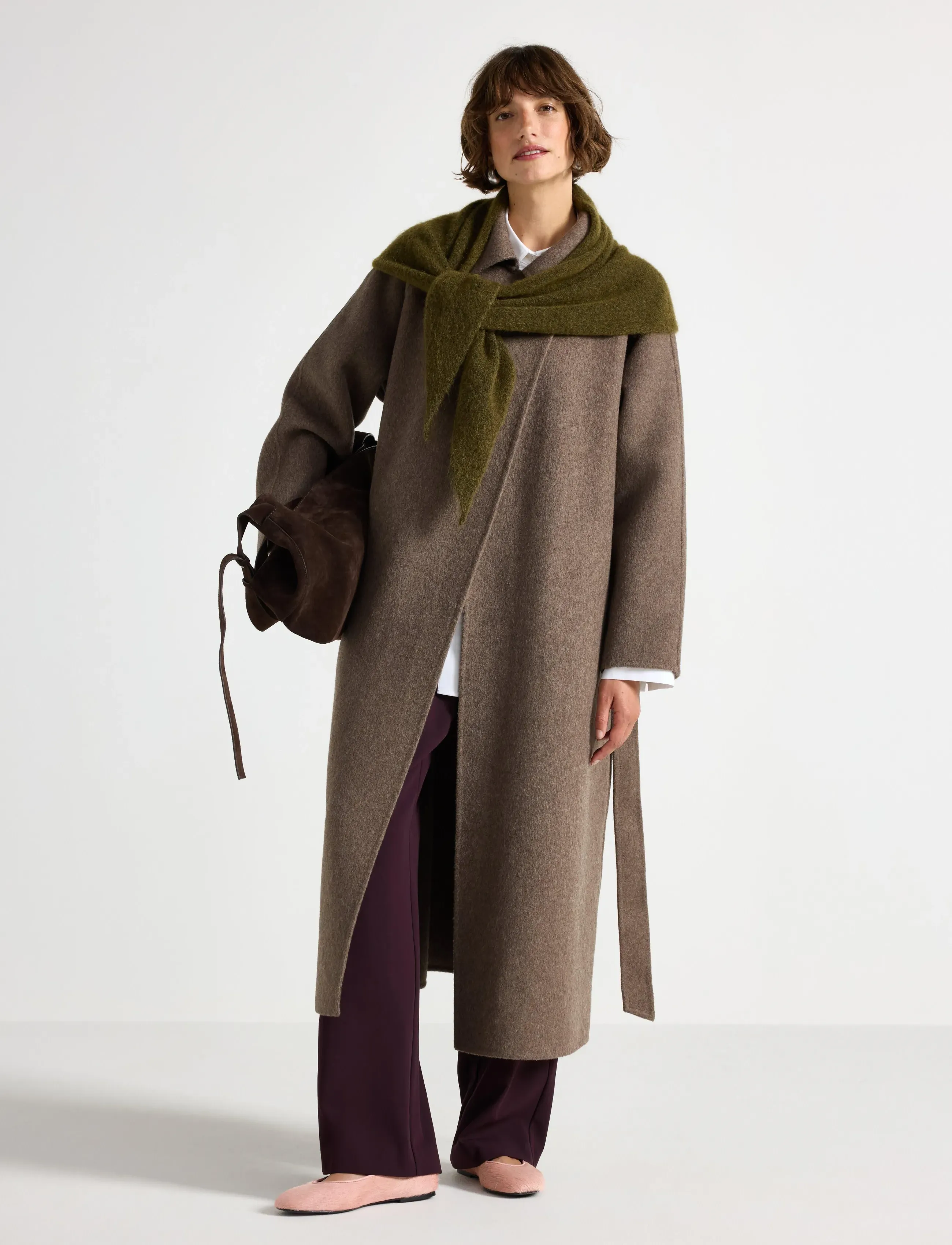 Lindex Kåpe i ullblanding - Jacken & Mäntel - BROWN MELANGE / brown
