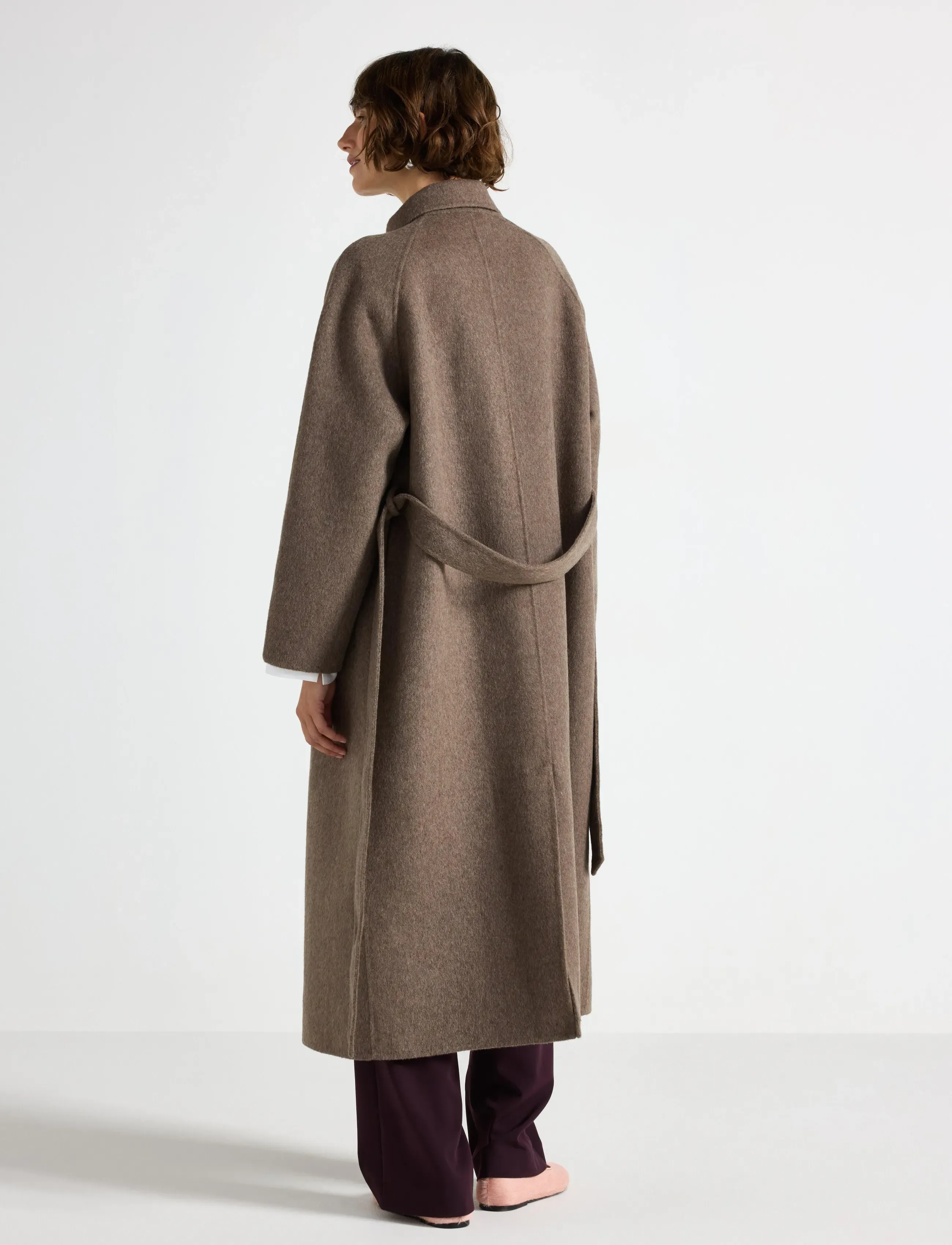 Lindex - Kåpe i ullblanding - brown melange - 3