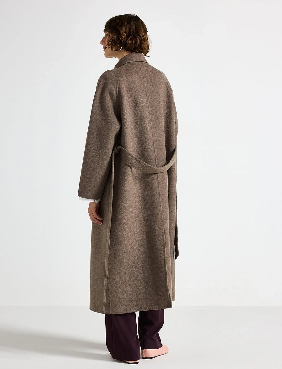 Lindex - Kåpe i ullblanding - brown melange - 3