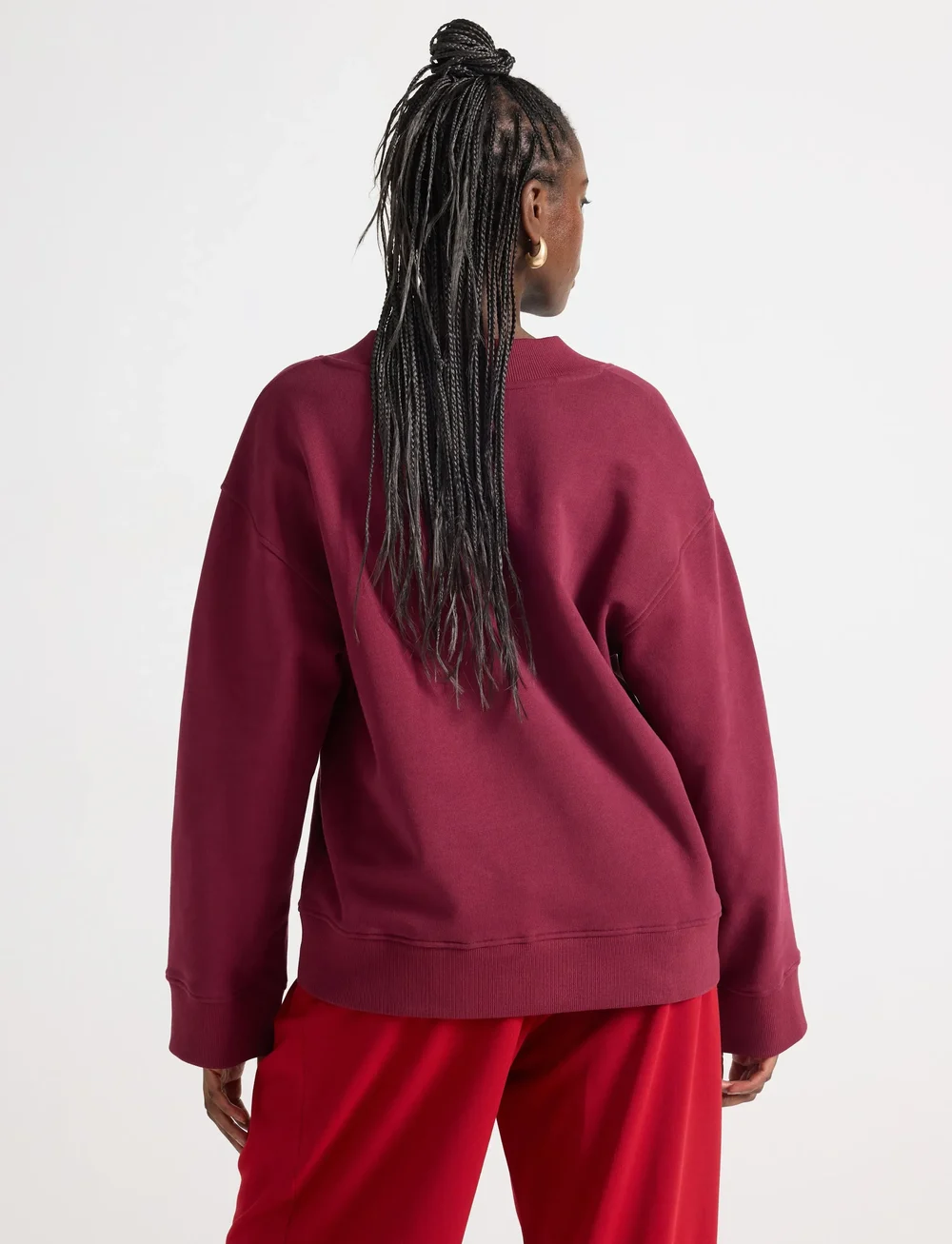 Lindex - Sweater Longsleeve Mia - jumpers - dark dusty red - 3