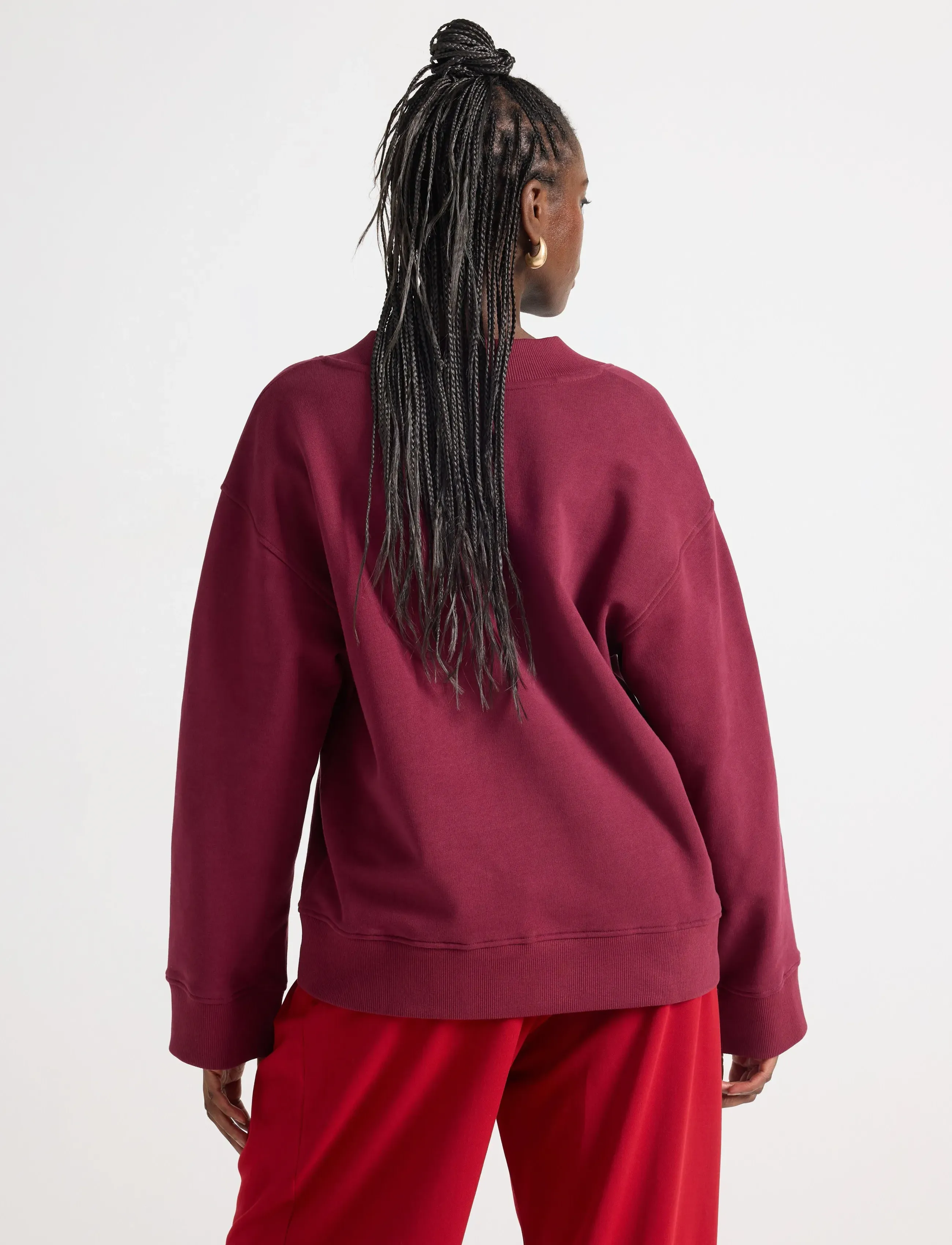 Lindex - Sweater Longsleeve Mia - laveste priser - dark dusty red - 3