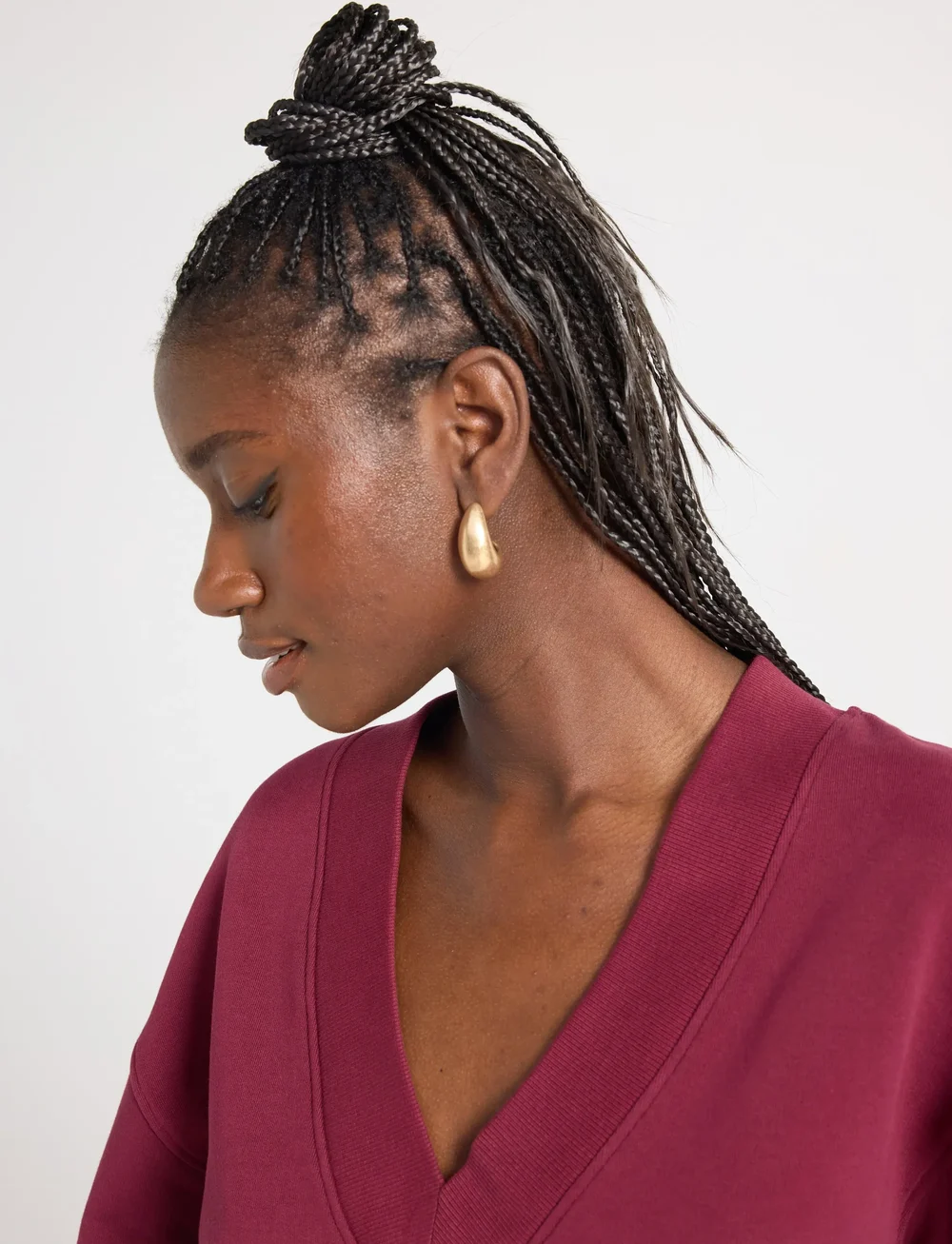 Lindex - Sweater Longsleeve Mia - jumpers - dark dusty red - 4