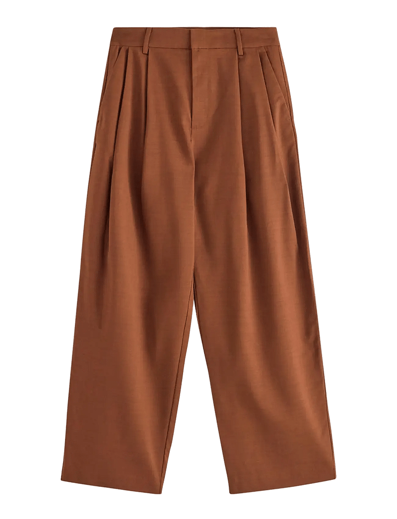Lindex - Trousers Linda - bukser med lige ben - brown - 1