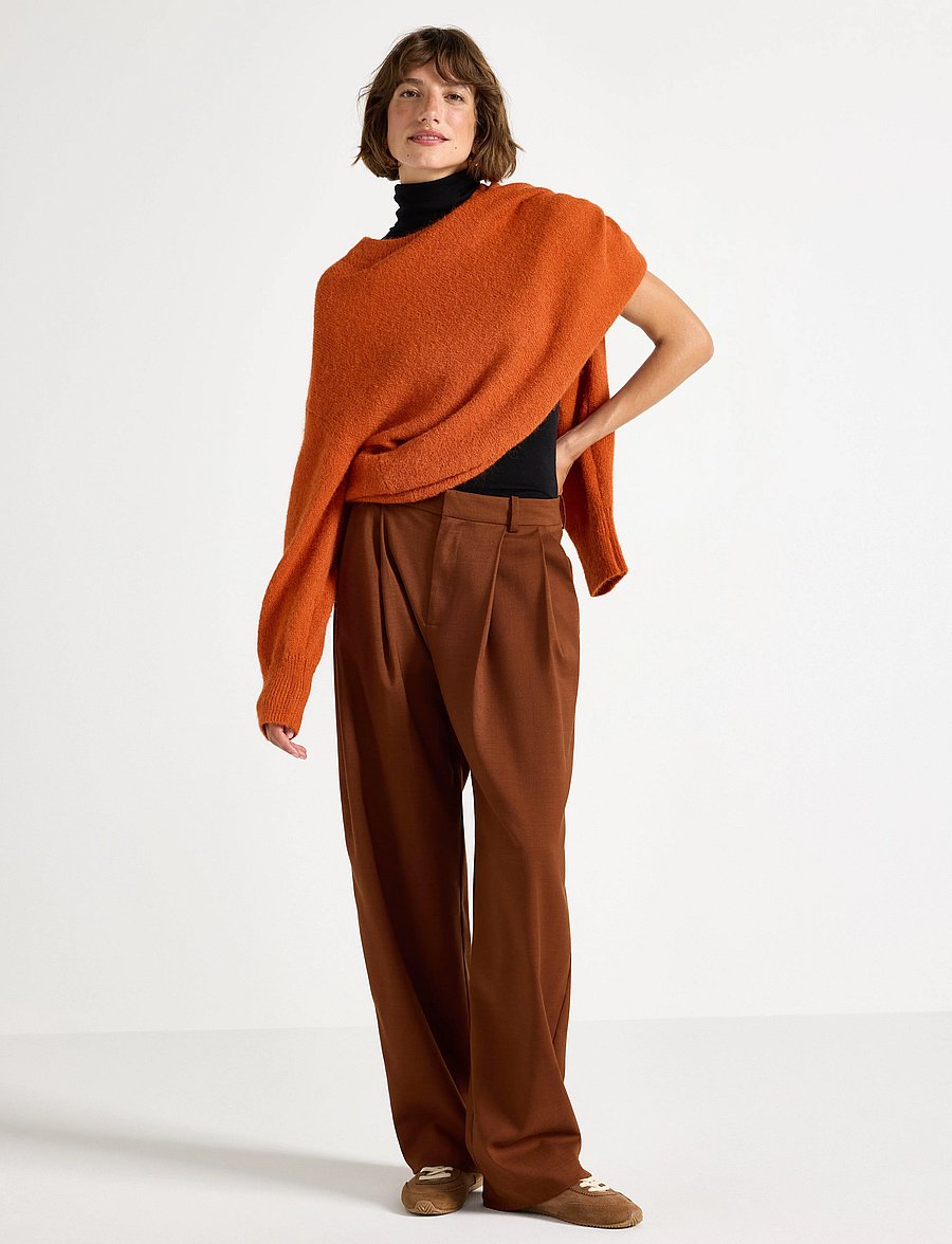 Lindex - Trousers Linda - bukser med lige ben - brown - 0