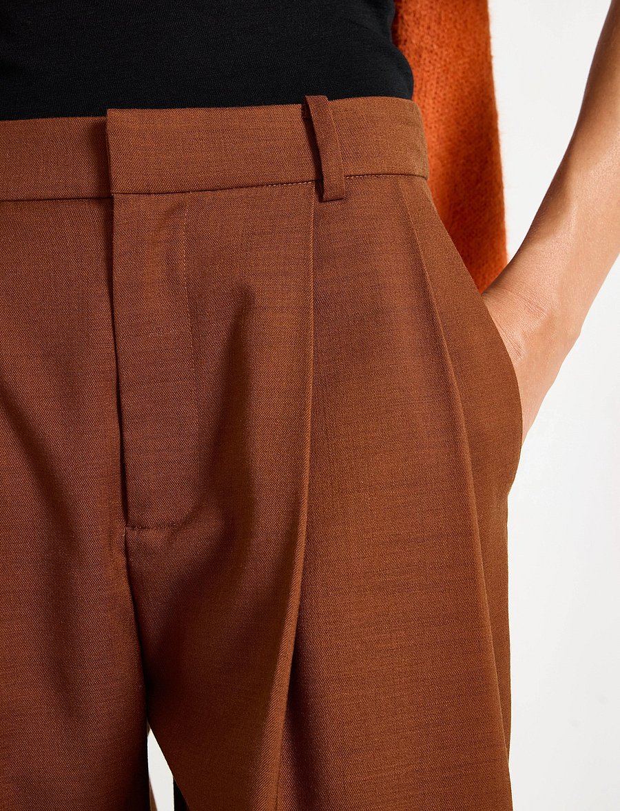 Lindex - Trousers Linda - bukser med lige ben - brown - 4