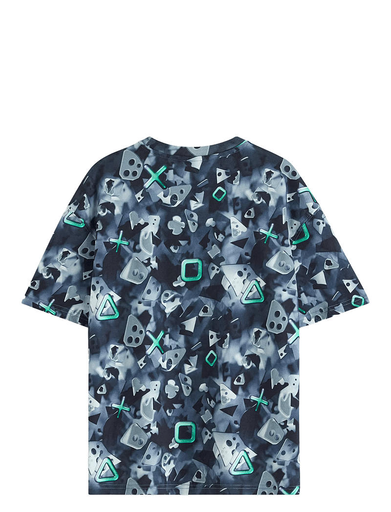 Lindex - T shirt AI symbols aop - short-sleeved t-shirts - dark grey - 2