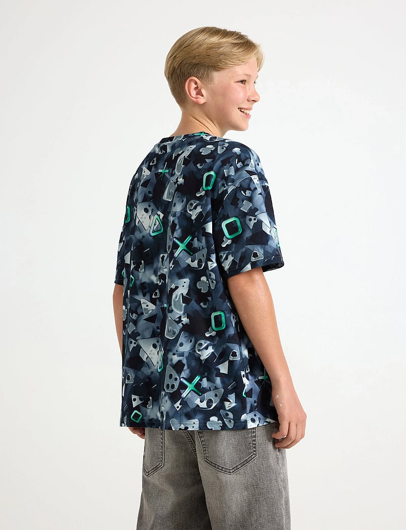 Lindex - T shirt AI symbols aop - short-sleeved t-shirts - dark grey - 3