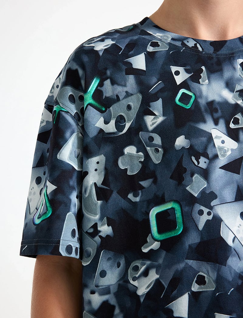 Lindex - T shirt AI symbols aop - short-sleeved t-shirts - dark grey - 4