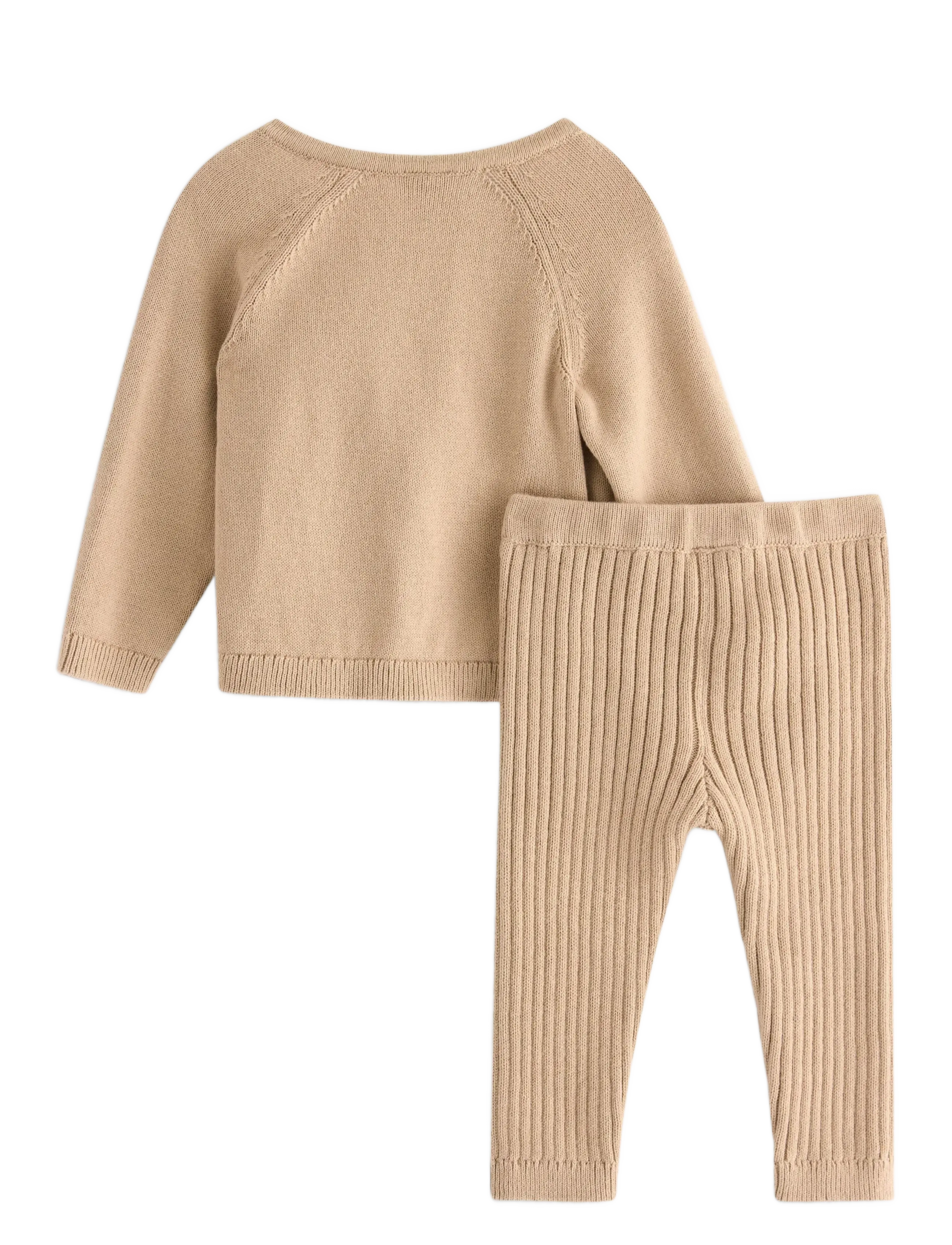 Lindex - Set sweater leggings knitted - beige - 1