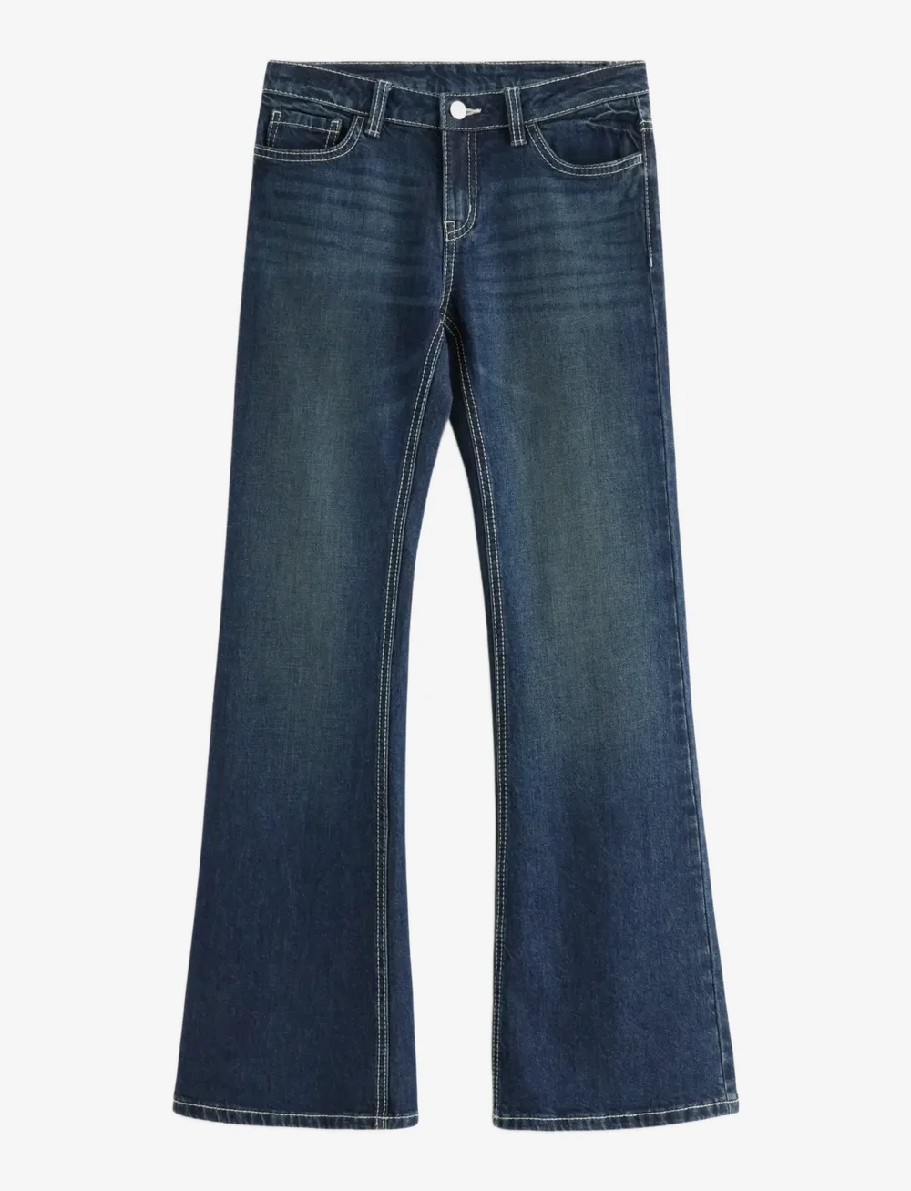 Lindex - Trousers denim Freja embroider - bootcut jeans - dark denim - 1